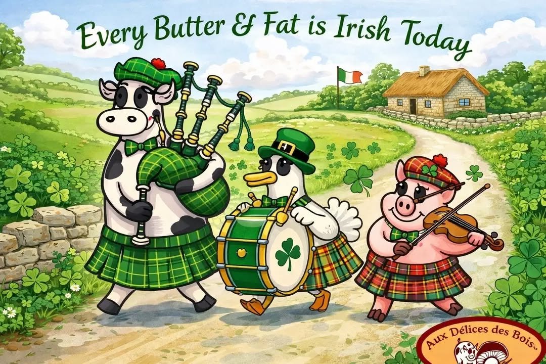 It's time to stock up on our butters for St Patrick's Day! Melt savory lemon herb garlic butter over colcannon, melt red wine shallot butter over corned beef, or try forming shamrock-shaped butter pats to garnish dinner rolls. ☘️☘️☘️ #happystpatricks