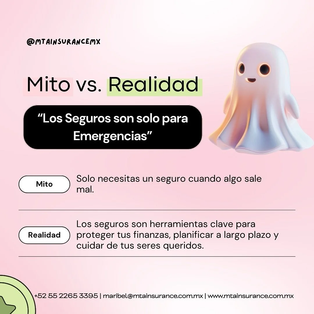👻👻👻 Mito vs. Realidad: &ldquo;Los Seguros son solo para Emergencias&rdquo;

&iquest;Pens&aacute;s que solo necesitas un seguro en caso de emergencia? 😅

Los seguros no solo te protegen cuando algo sale mal, sino que son herramientas esenciales pa