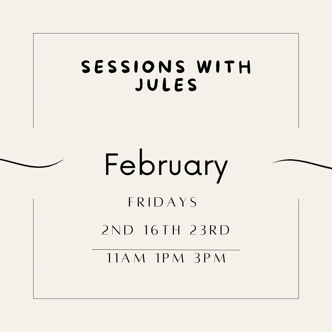 Back to some regular clinic times in 2024! 🥳🥳

We will kick off with February on Fridays 🙌🏼 

Jules has availability at the following times:

 February 2nd @ 11am and 1pm 

February 16th @ 11am, 1pm and 3pm 

February 23rd @ 11am, 1pm and 3pm 

P
