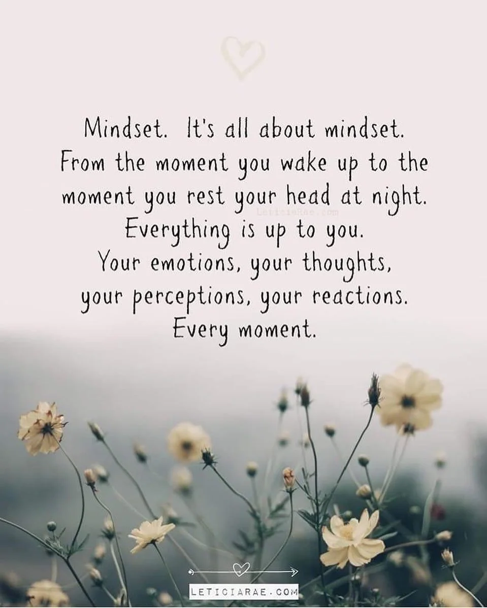 Mindset is EVERYTHING 🙌🏼☀️