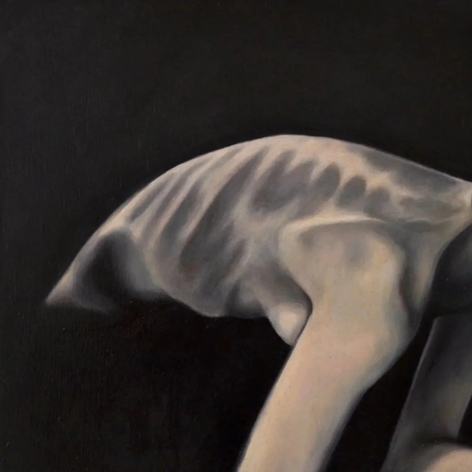 Cracked Skin, 2025, Oil on wood panel - 30 x 30 cm