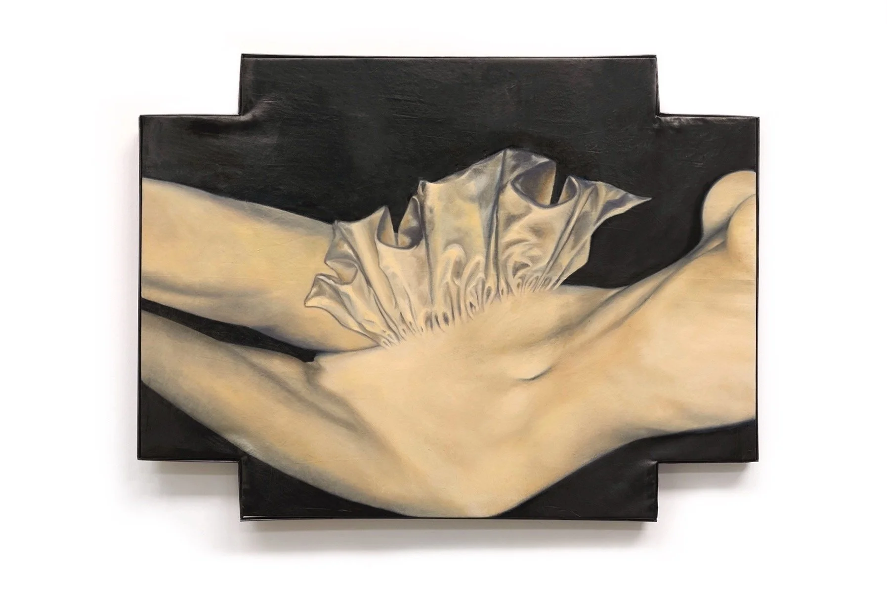 Crush, 2026, Oil on canvas with steel frame - 80 x 106 cm