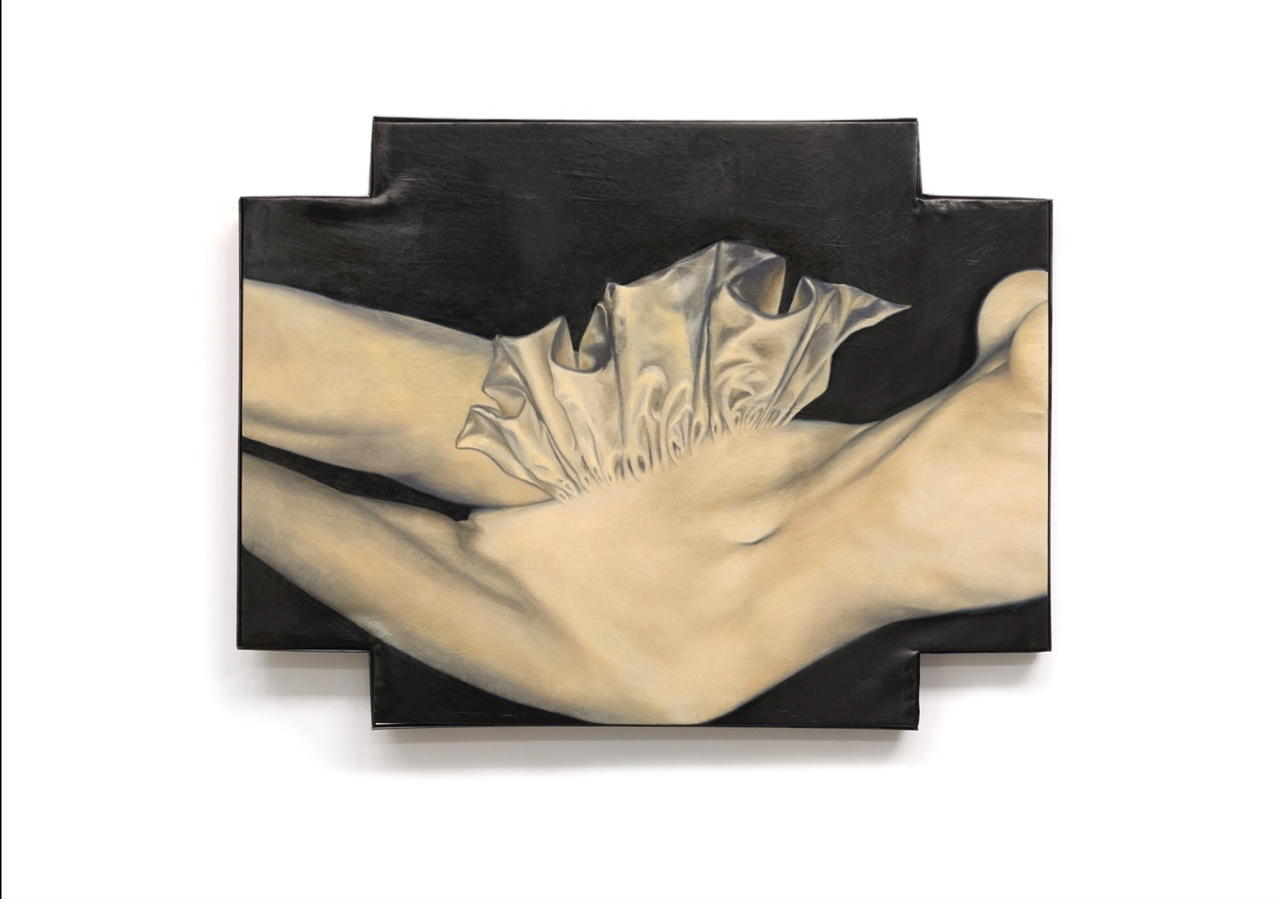 Crush, 2026, Oil on canvas with steel frame - 80 x 106 cm