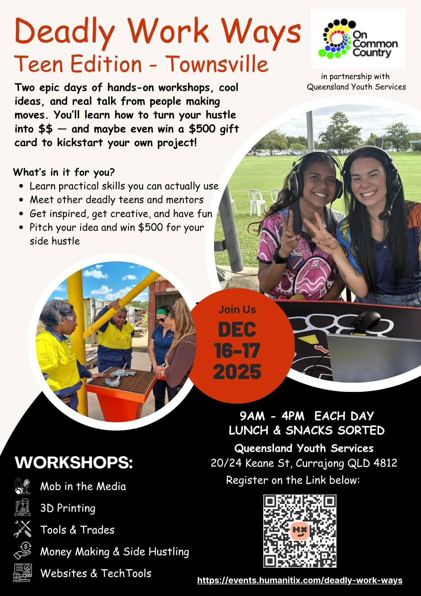 Know anyone 14-18yrs old who would like to join this FREE event? 
Go to https://events.humanitix.com/deadly-work-ways and register today 💙