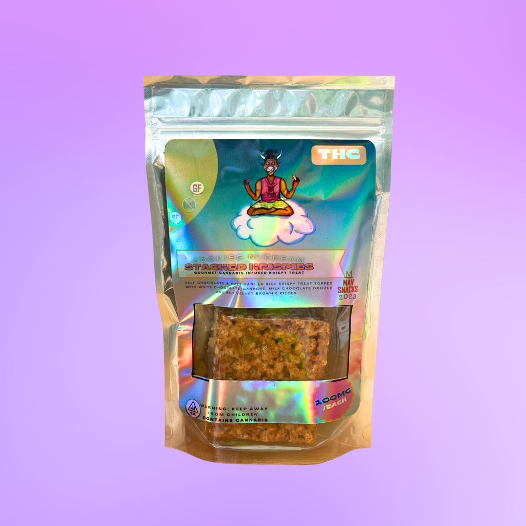 Cannabis Infused Plain Stacked Krispy (Chocolate + Vanilla Krispy Treat) - 100 MG Delta-9 THC