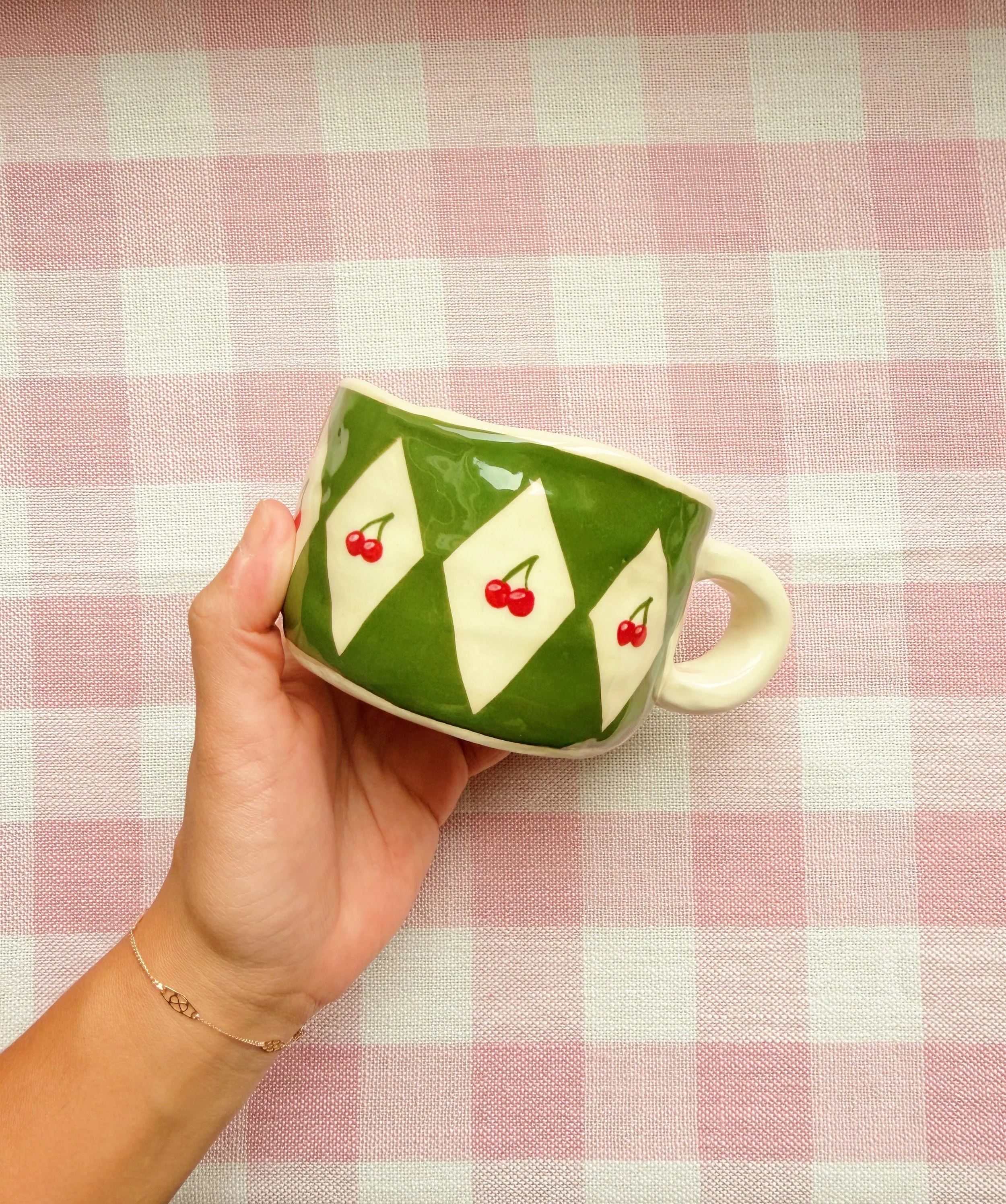 Cherry Folk Latte Mug