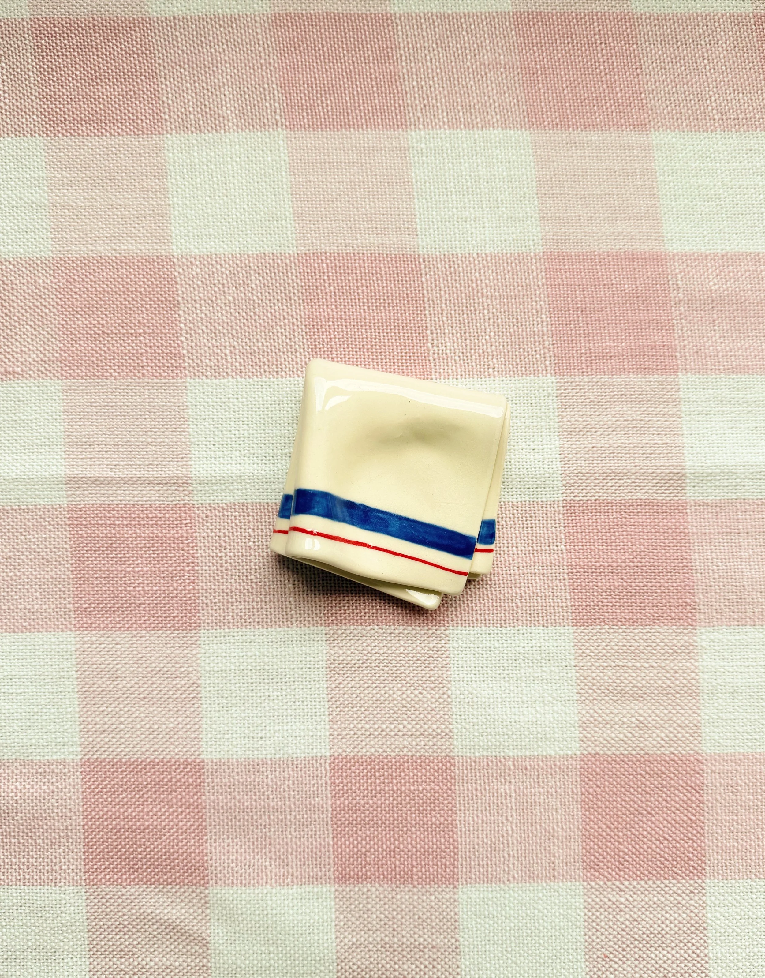 Mini Blue Cloth Spoon Rest