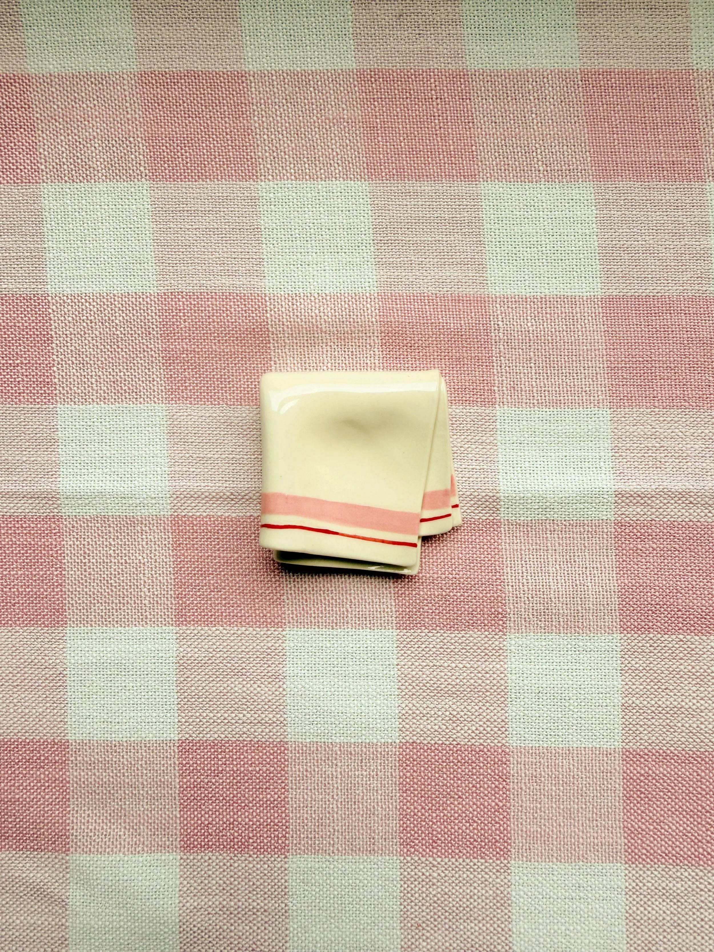 Mini Pink Cloth Spoon Rest