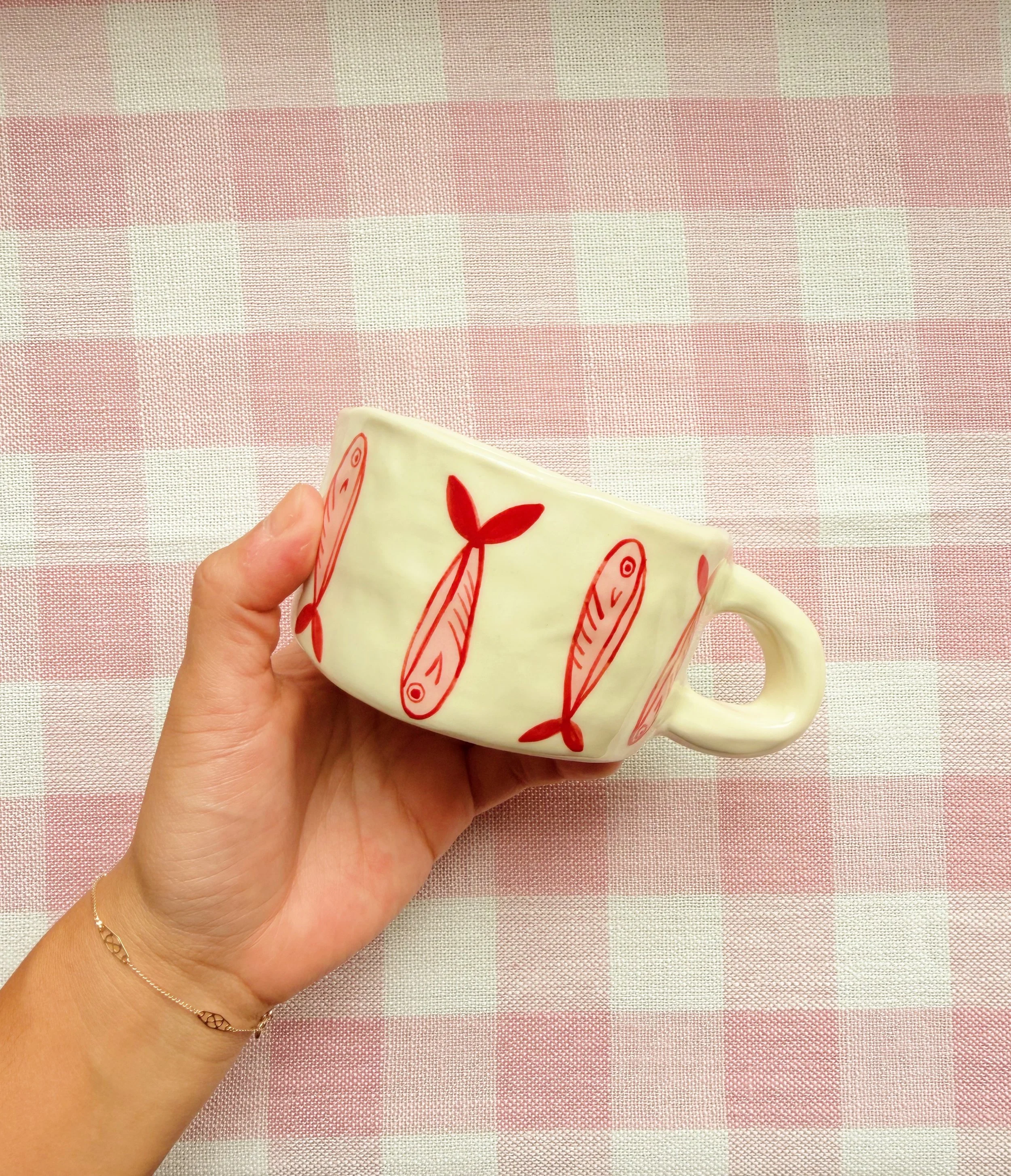 Pink Sardinha Latte Mug