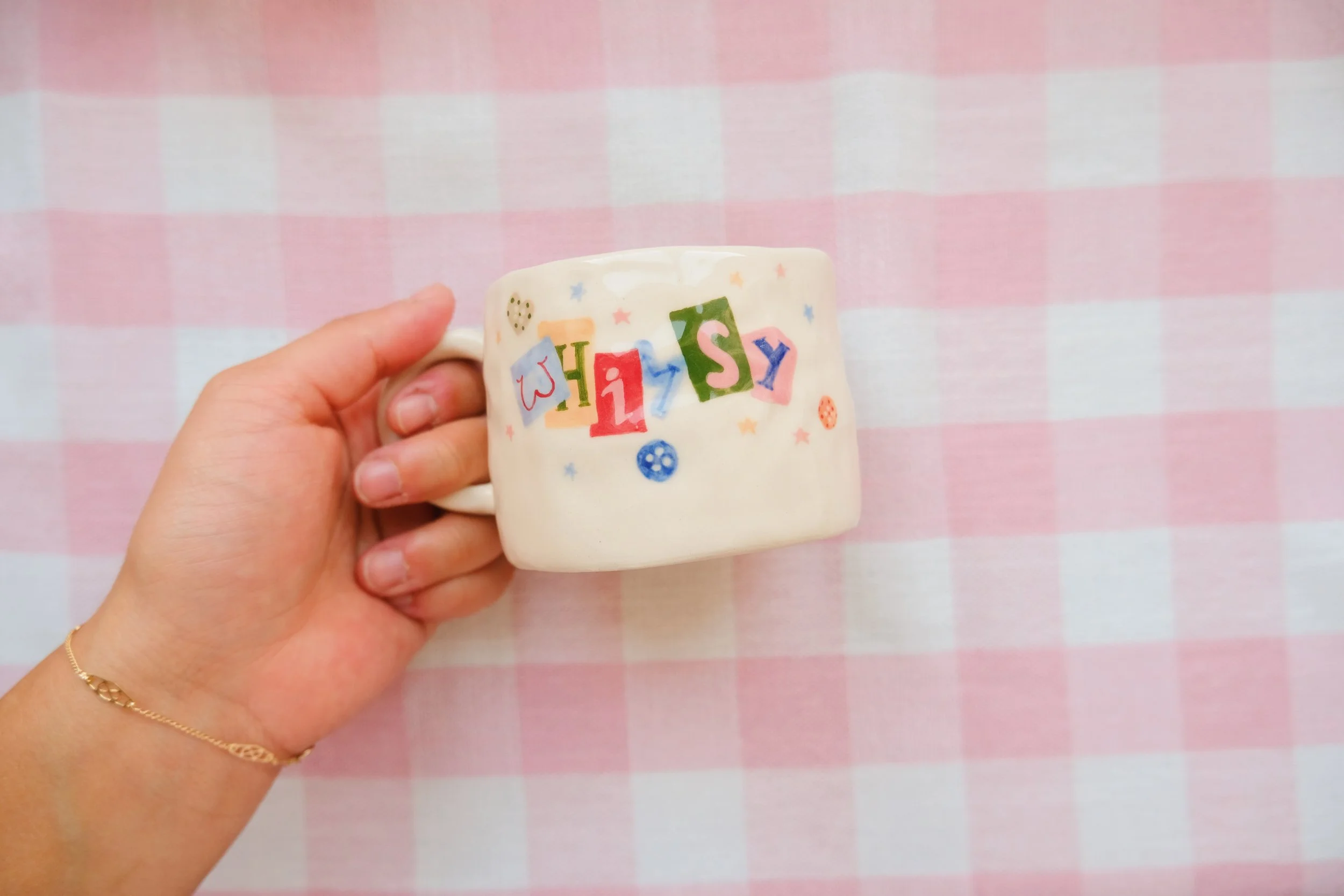 Whimsy latte mug