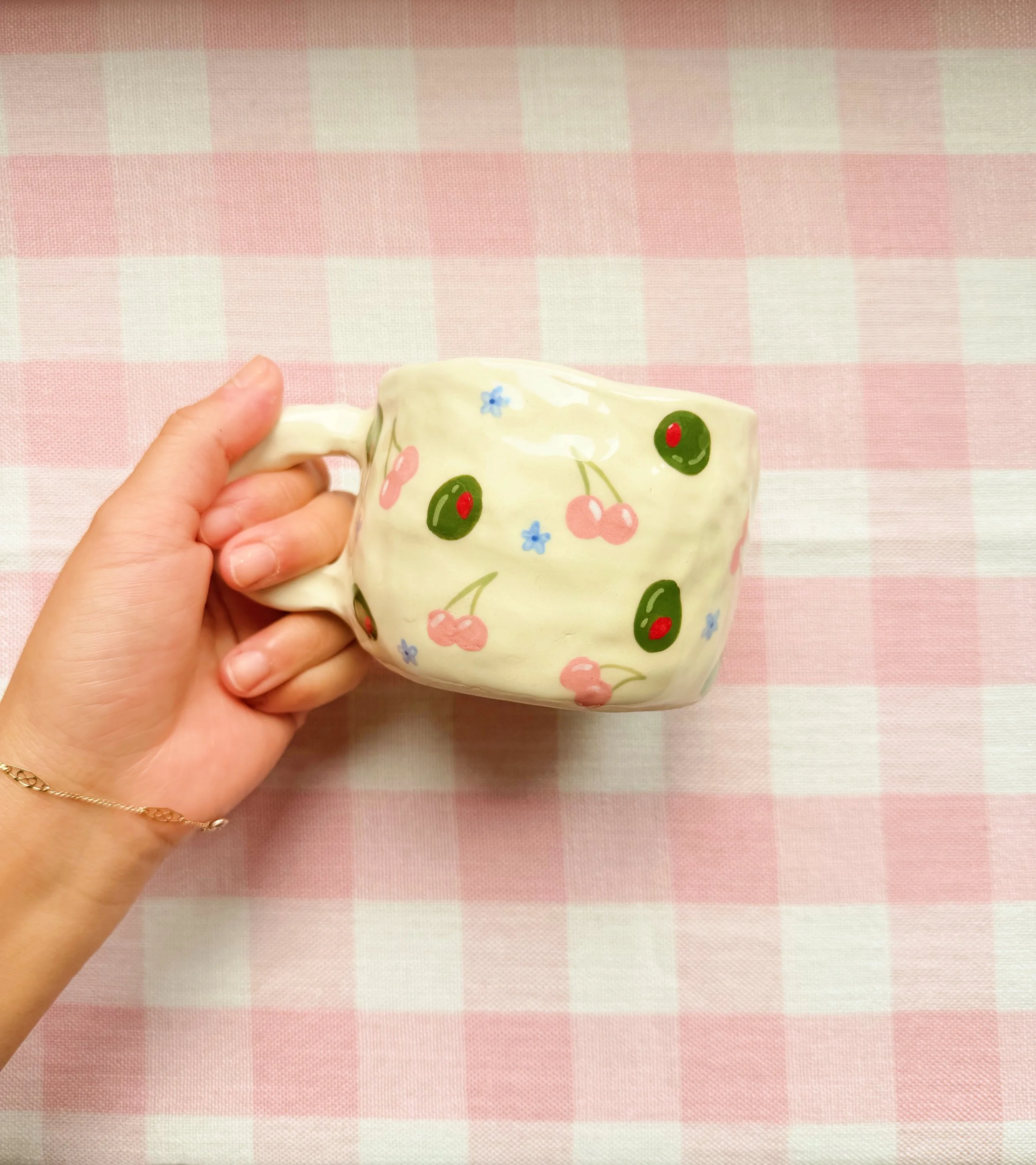 Cherry Olive XL Latte Mug