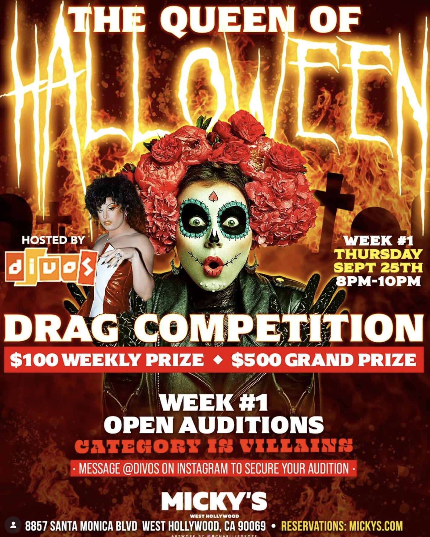 DIVOS Debuts “Queen of Halloween” Drag Competition at Micky’s West Hollywood