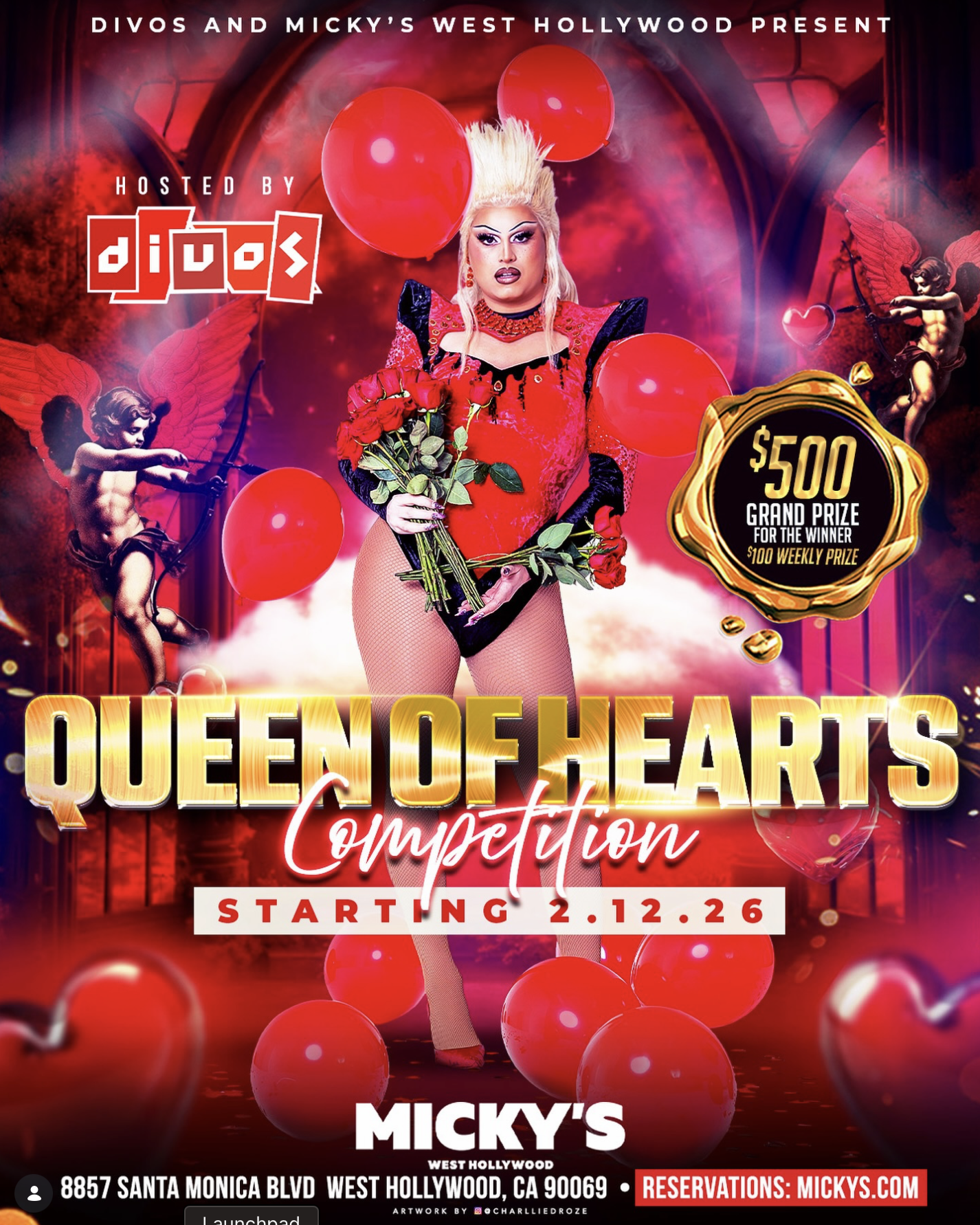 DIVOS Announces “Queen of Hearts” Drag Competition at Micky’s