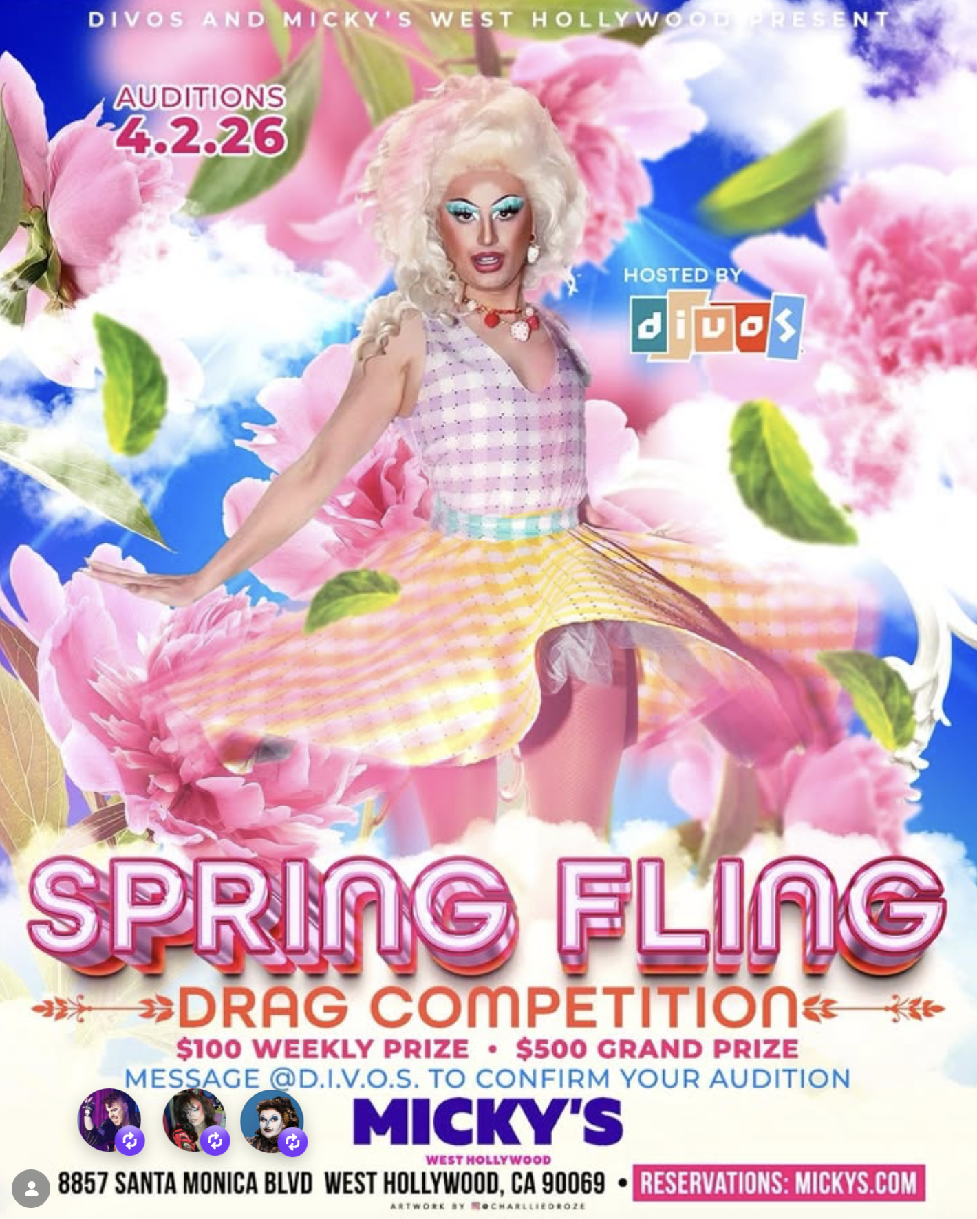 DIVOS’ 4th Seasonal Drag Competition “Spring Fling” is Casting!