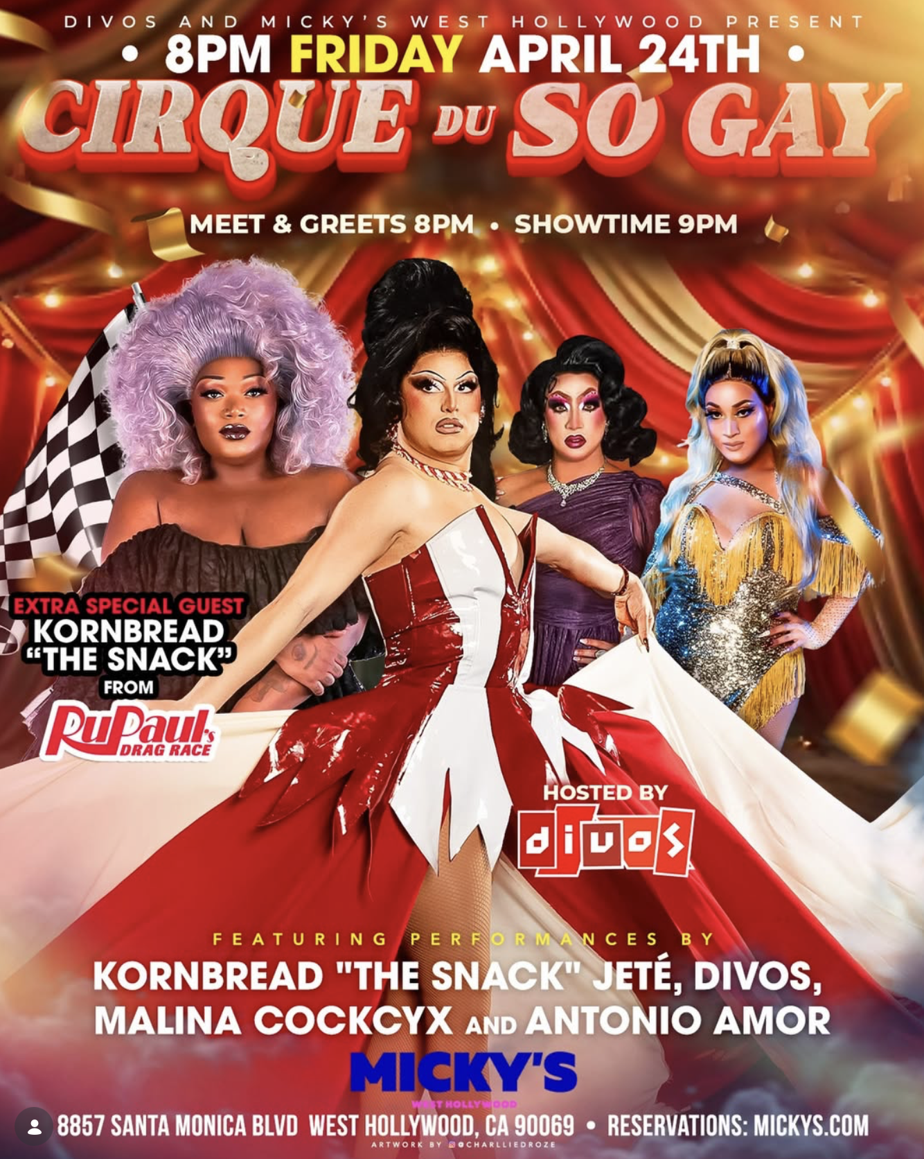 Cirque du So Gay, DIVOS’ Premiere Drag Cabaret is IN TOWN!