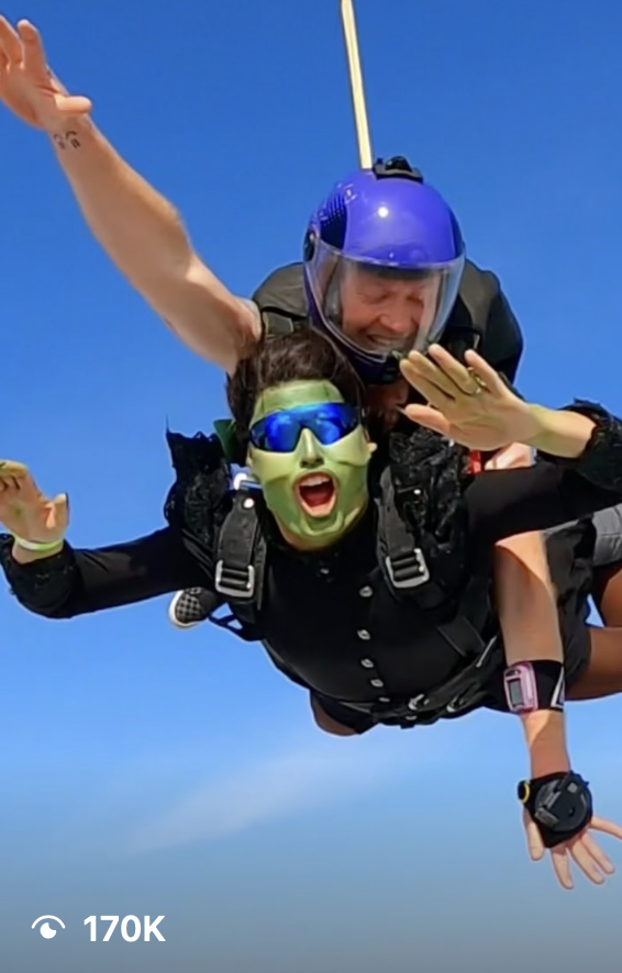 WOW! Drag Queen Goes VIRAL for Lip Syncing “Defying Gravity” While SKYDIVING