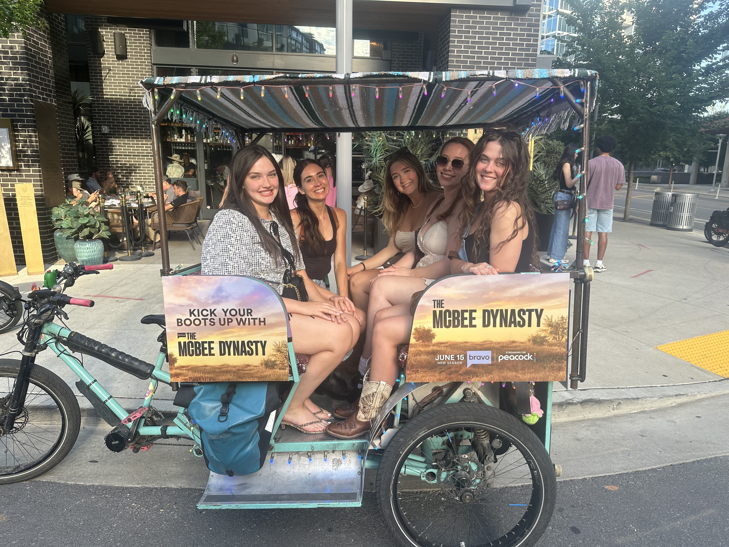 Nashville brand activation, branded pedicab Nashville, sponsored rides Nashville, branded event transportation, Nashville experiential marketing, mobile brand activation Nashville, branded transportation Nashville