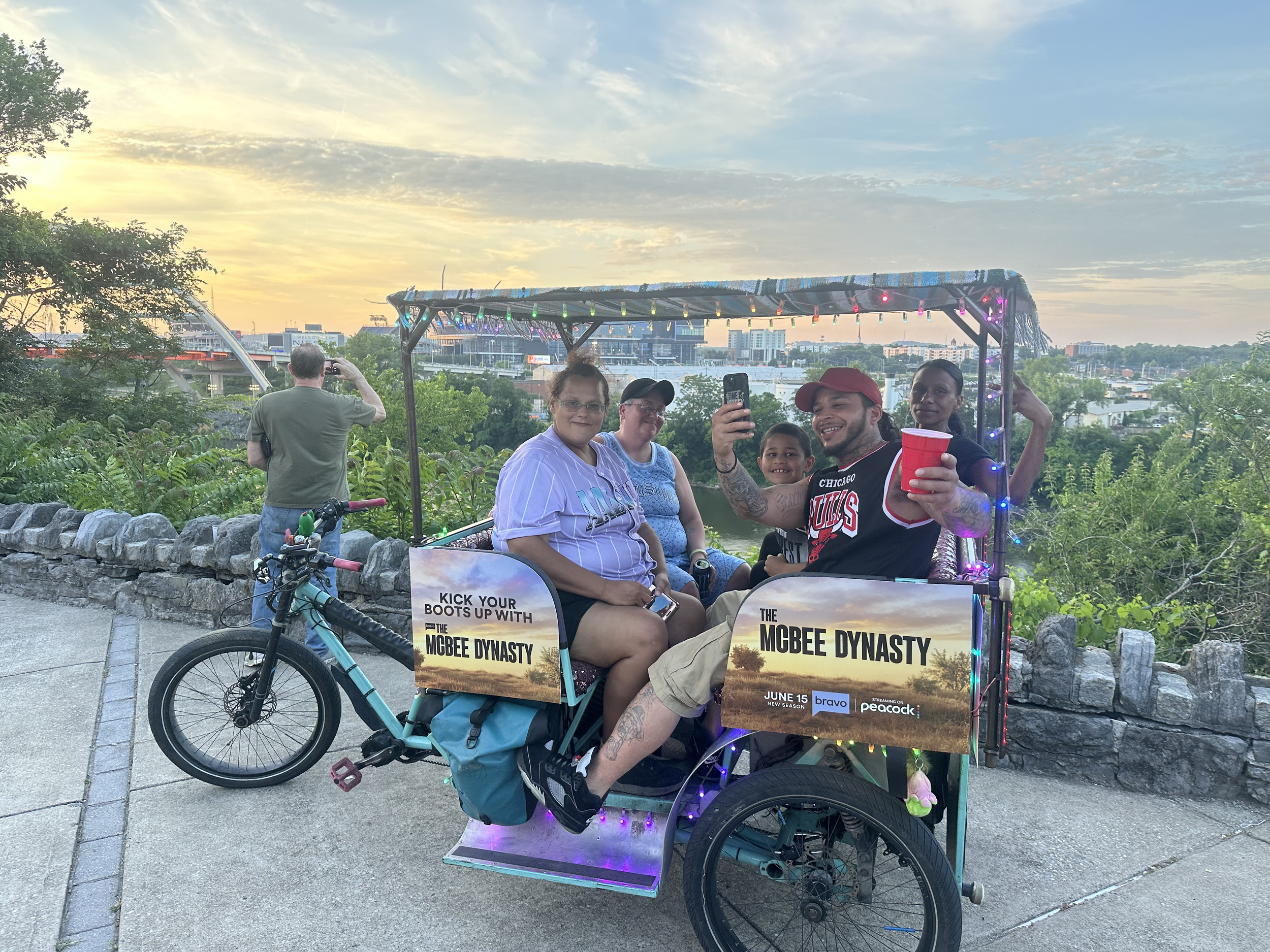 Nashville brand activation, branded pedicab Nashville, sponsored rides Nashville, branded event transportation, Nashville experiential marketing, mobile brand activation Nashville, branded transportation Nashville