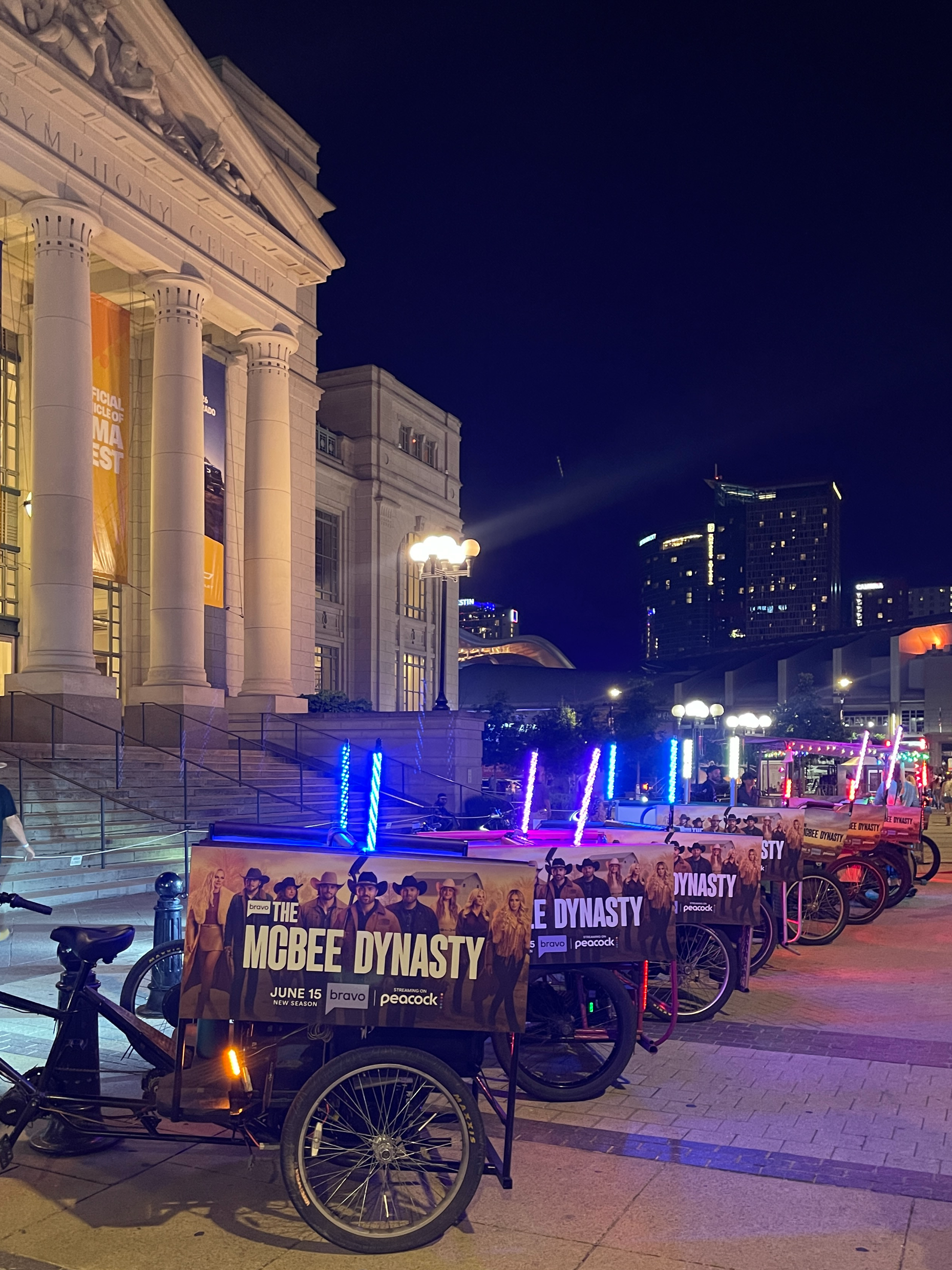 Nashville brand activation, branded pedicab Nashville, sponsored rides Nashville, branded event transportation, Nashville experiential marketing, mobile brand activation Nashville, branded transportation Nashville
