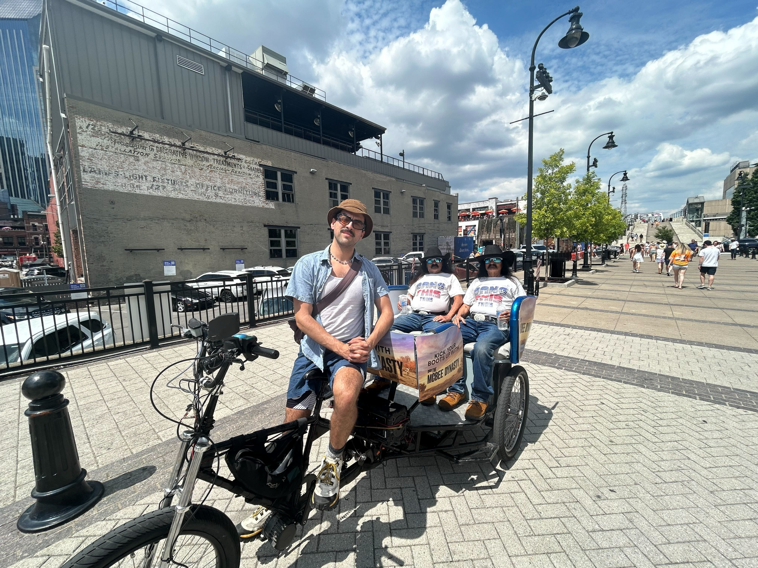 Nashville brand activation, branded pedicab Nashville, sponsored rides Nashville, branded event transportation, Nashville experiential marketing, mobile brand activation Nashville, branded transportation Nashville