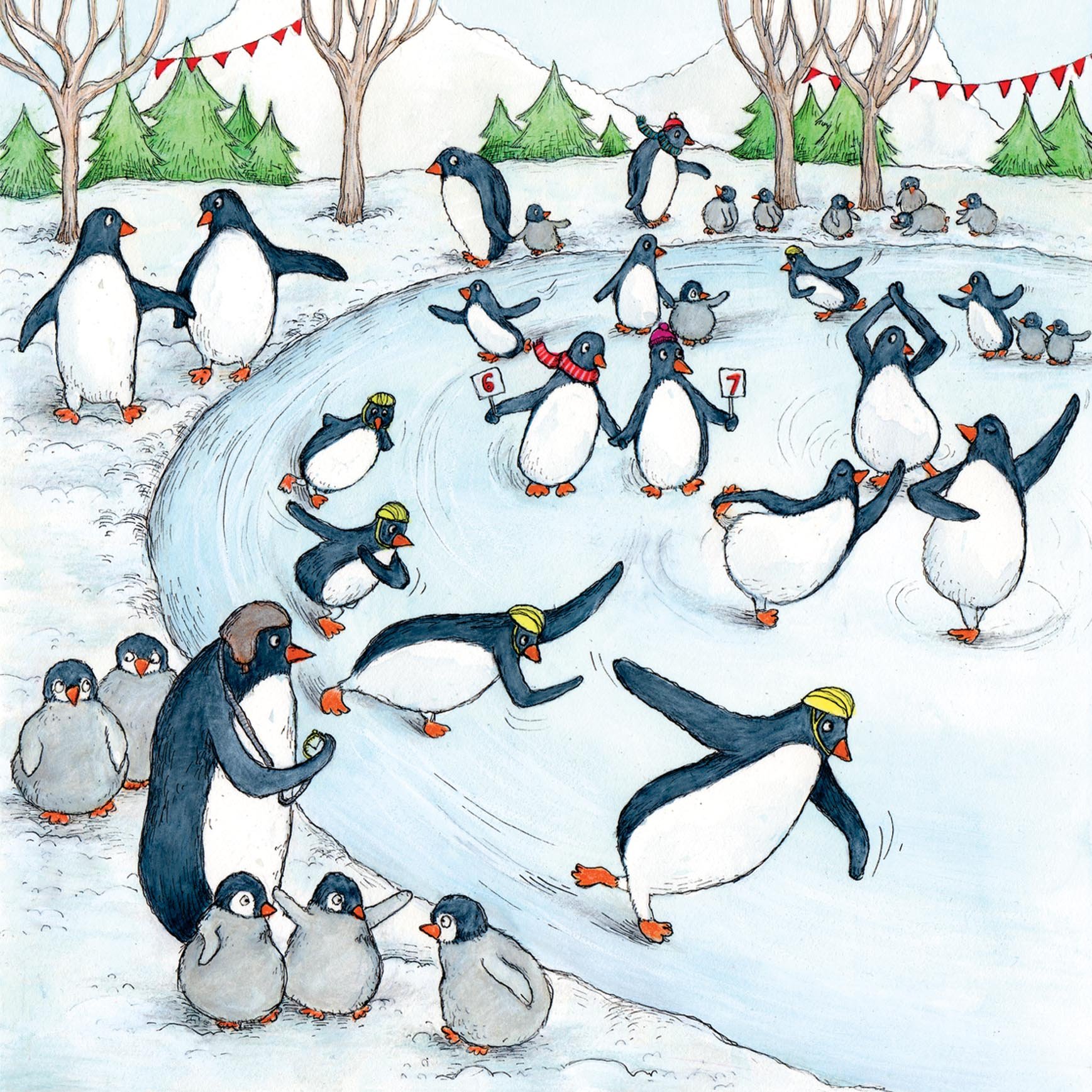 Penguins' Playground/Greeting card