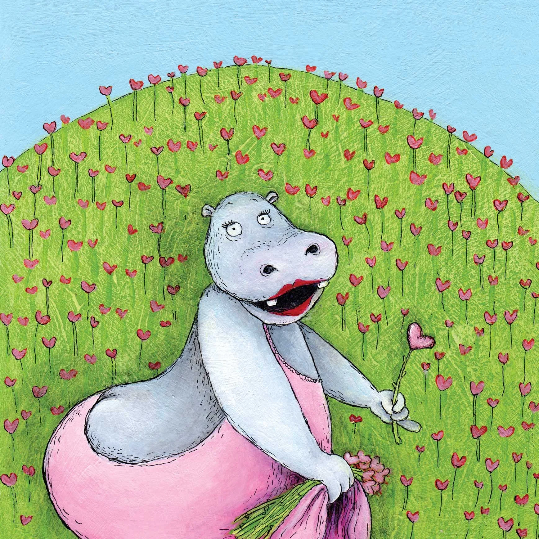 Hippo Love/Greeting card