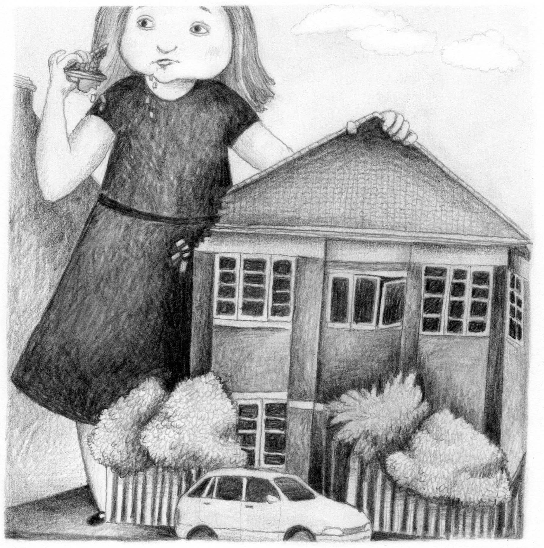She ate the building/The girl who ate the world 