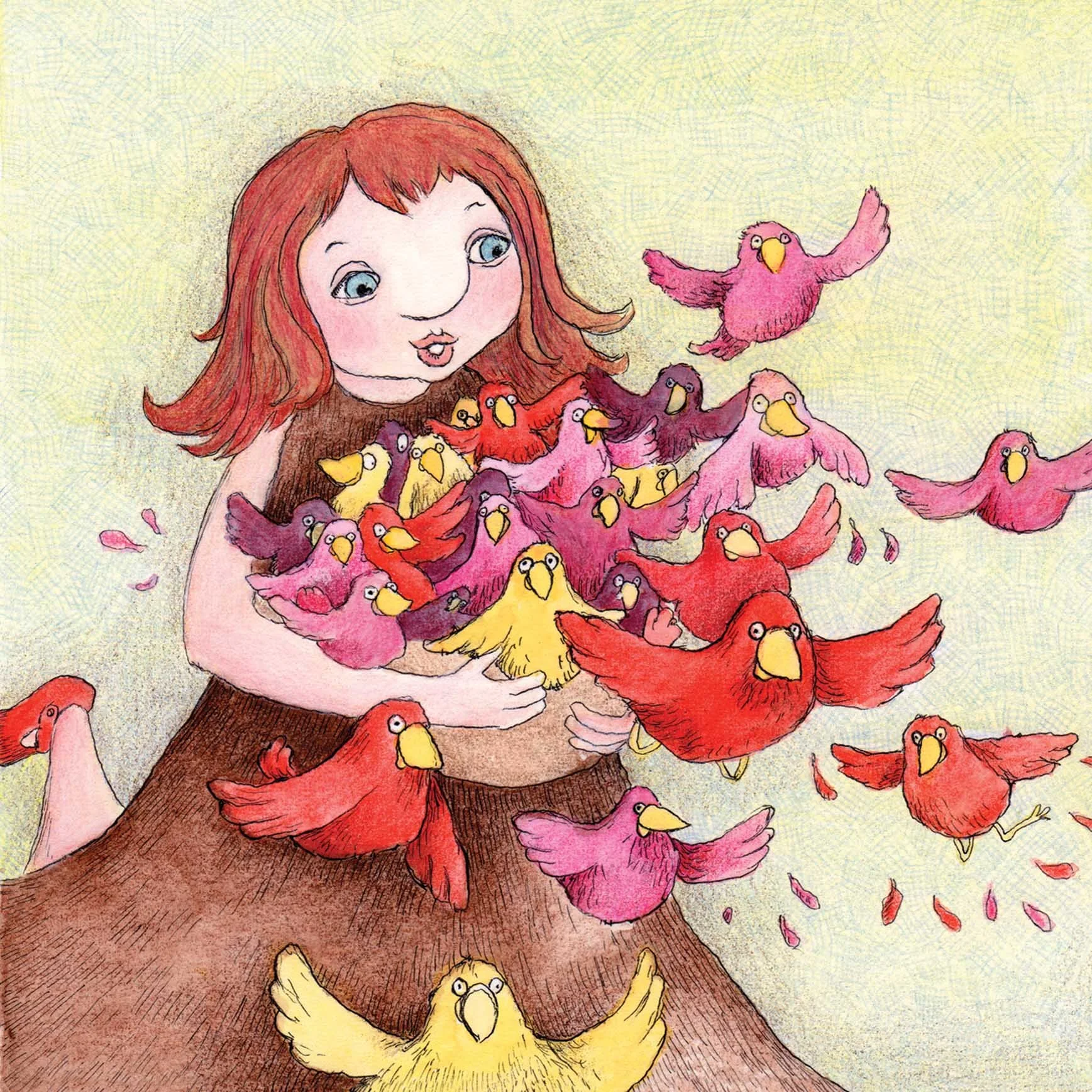 Bird Bouquet/Greeting card