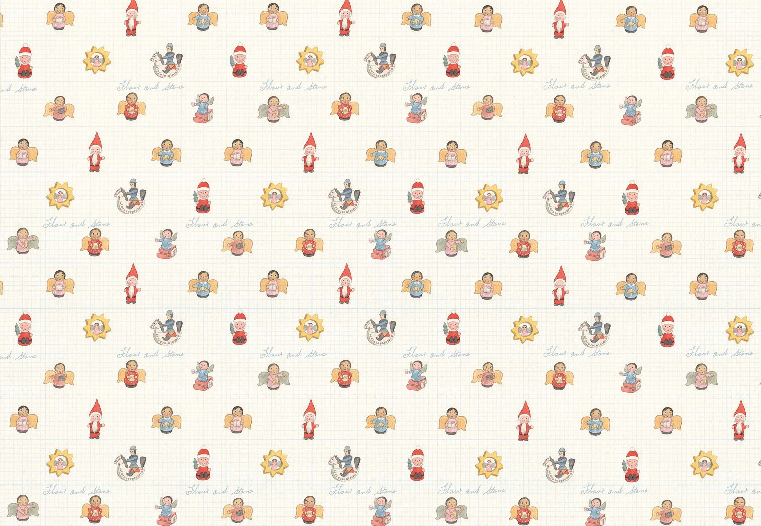 Christmas wrapping paper/Flour and Stone