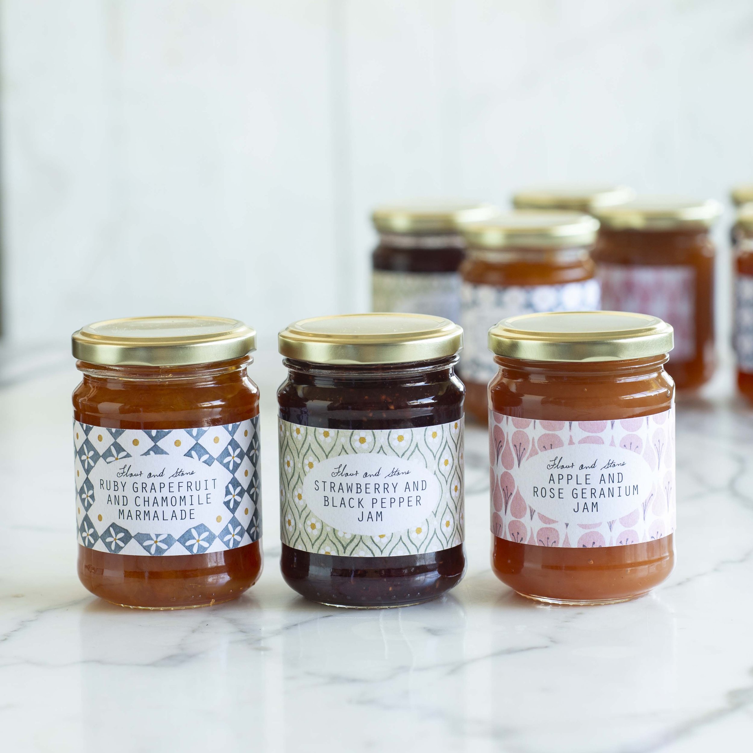 Jam labels/Flour and Stone