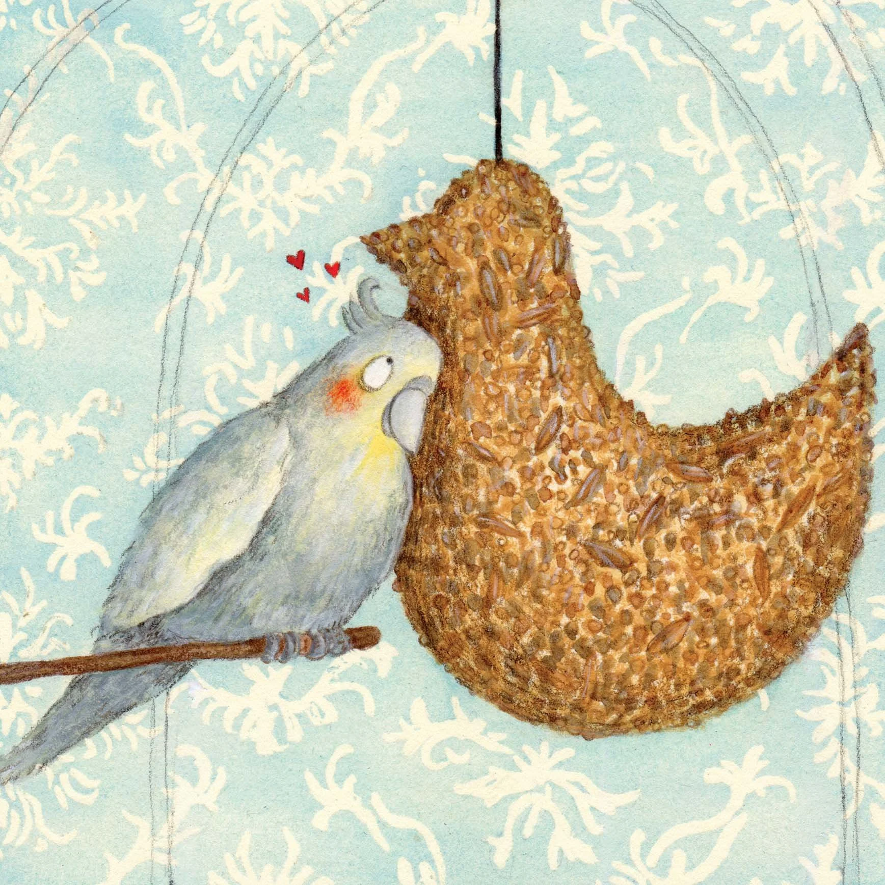 I love You Seedbird/Greeting card