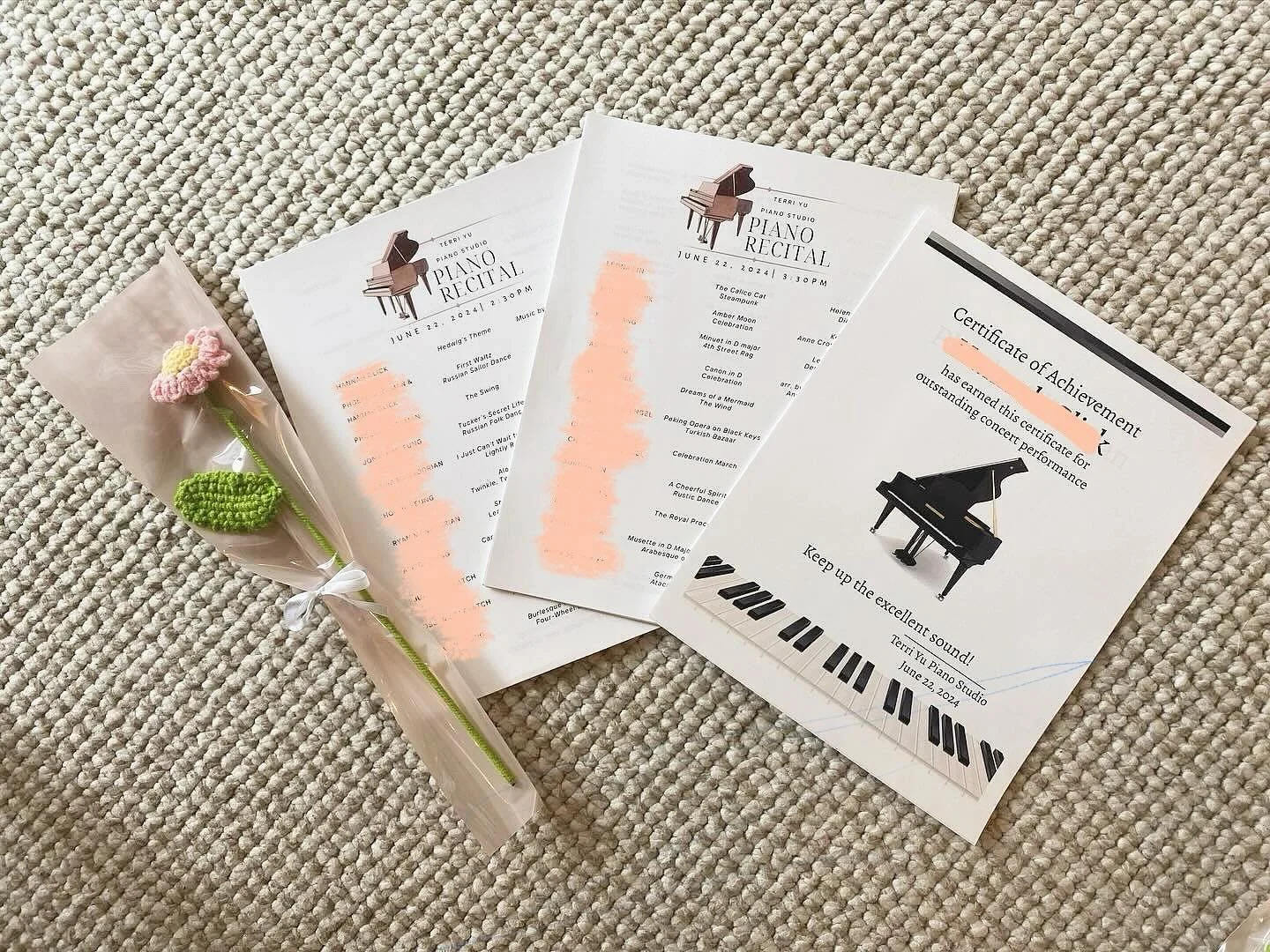Programs and certificates ready to go! #pianorecital #studentrecital