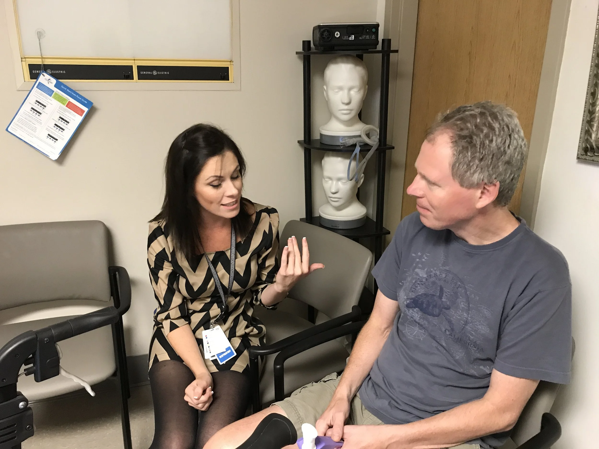 GeoALS founder Pat at clinic