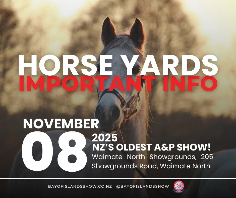 Horse Yards - Important Info!

🐴 All yards are numbered, you are assigned a pen number - please do not change yards.
🐴 They do not have gates - bring rope to put across the gateway to keep your horse in.
🐴 Our yards have some with trees over them,