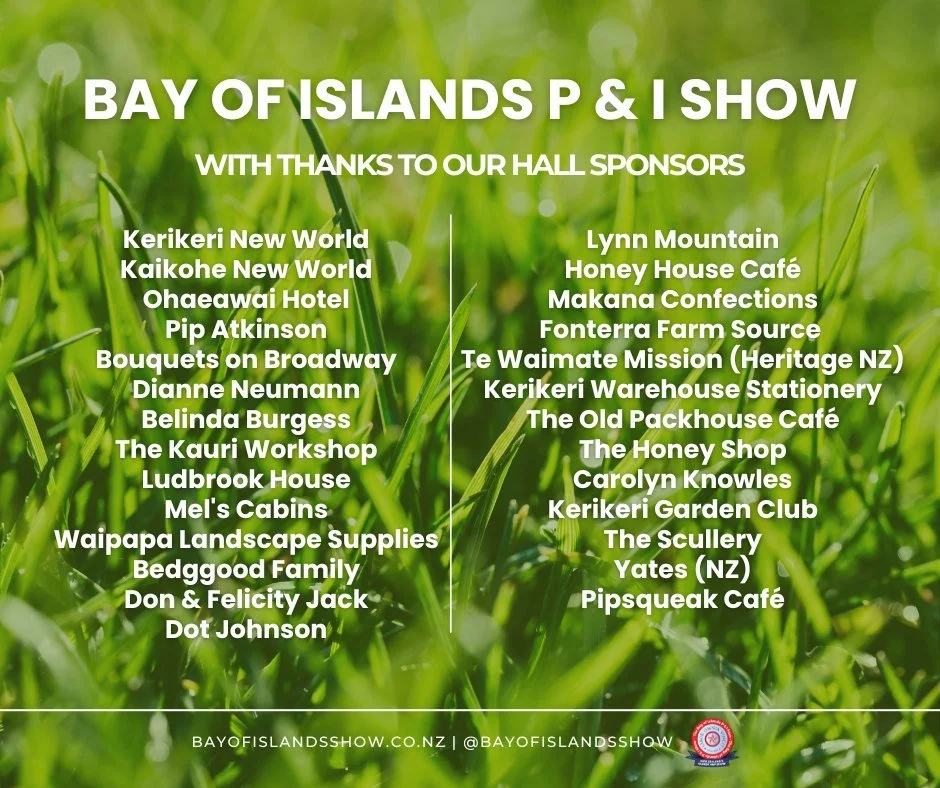 We'd like to say a big thank you to the local businesses &amp; individuals who supported our Hall exhibits this year! 

#bayofislandsshow