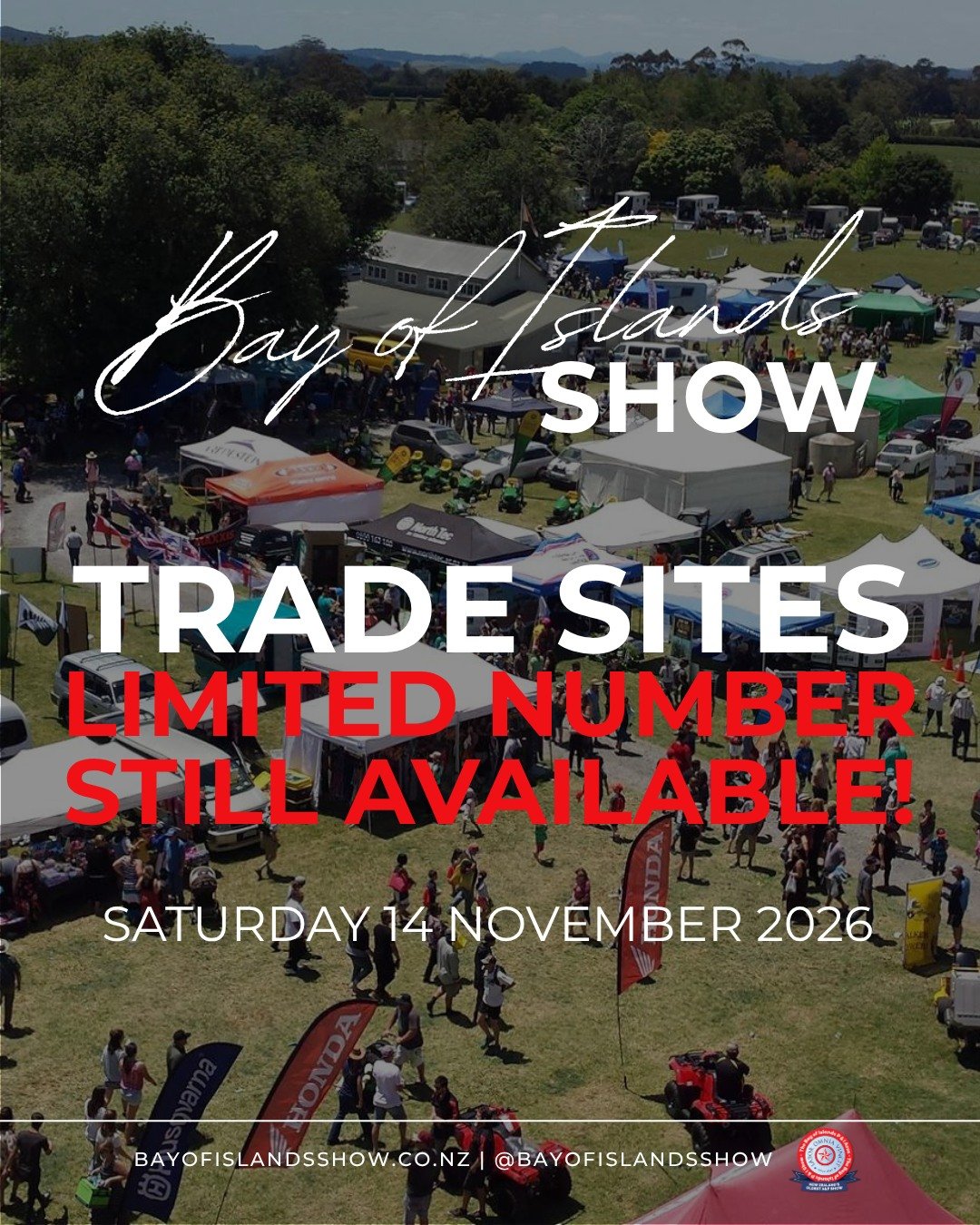 ❗LIMITED NUMBER OF TRADE &amp; FOOD SITES LEFT❗

If you are wanting to have a trade site for your business, food, school, fundraising, entertainment, farming, industrial, community, charity (the list goes on.....) at our Show, we have a handful left!