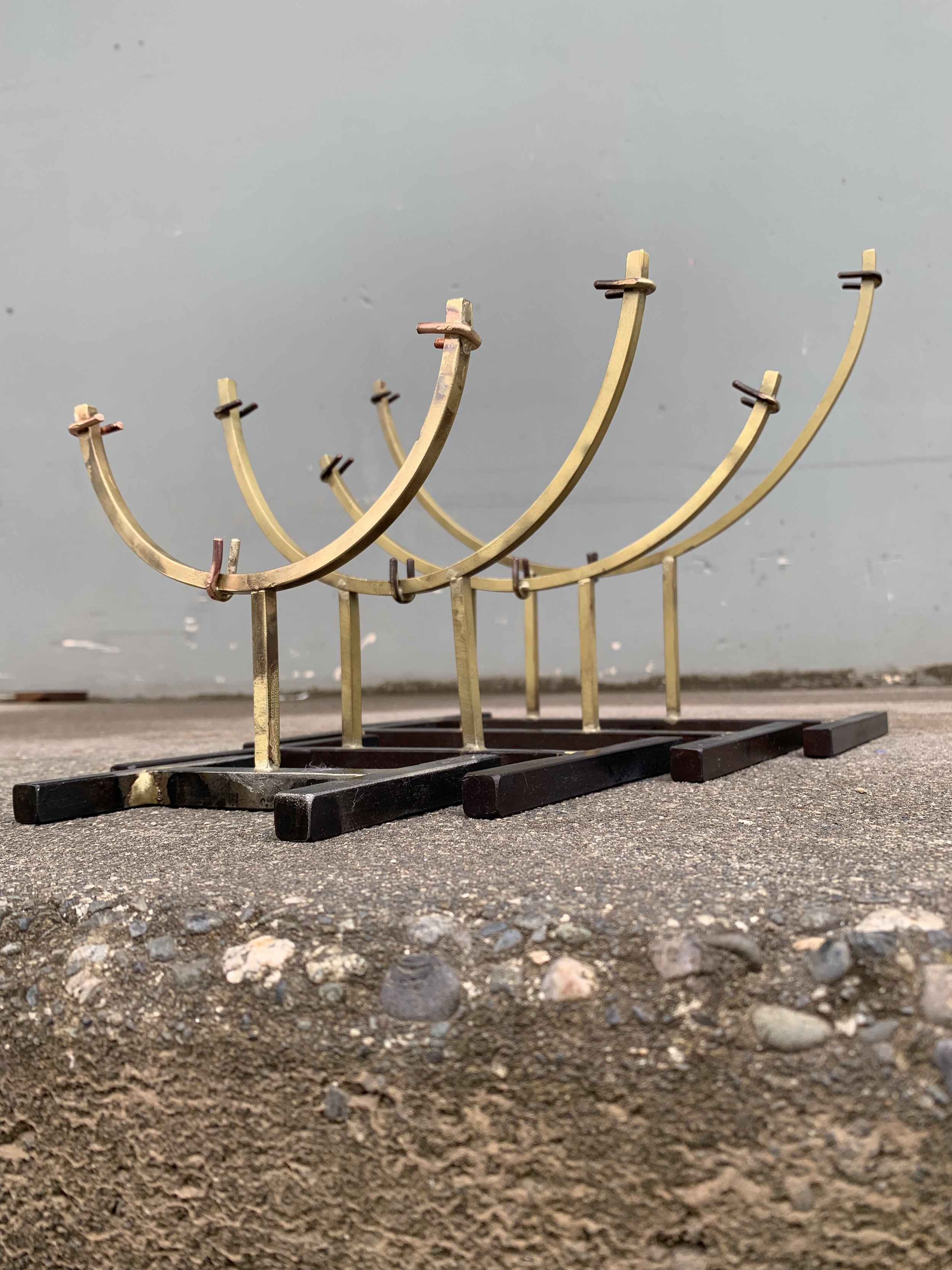 Brass & Copper Display Stands for Round Glass