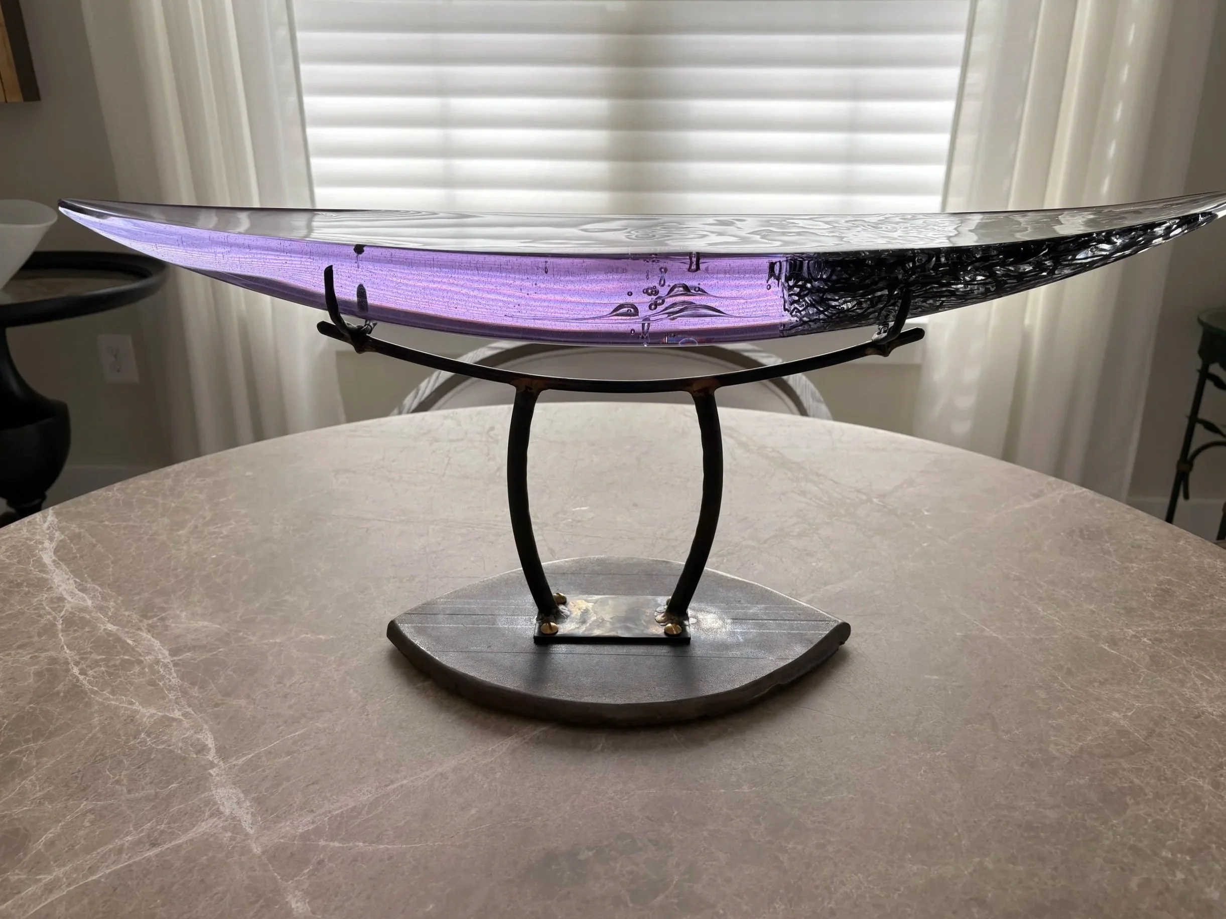 Custom Stand for Murano Glass Boat