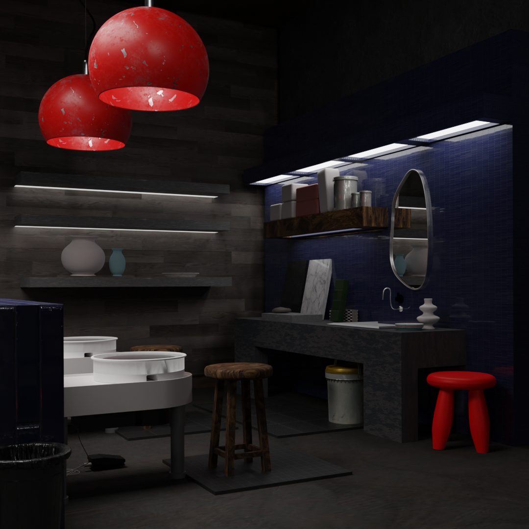 Pottery Wheel and Ceramic Studio Sink
