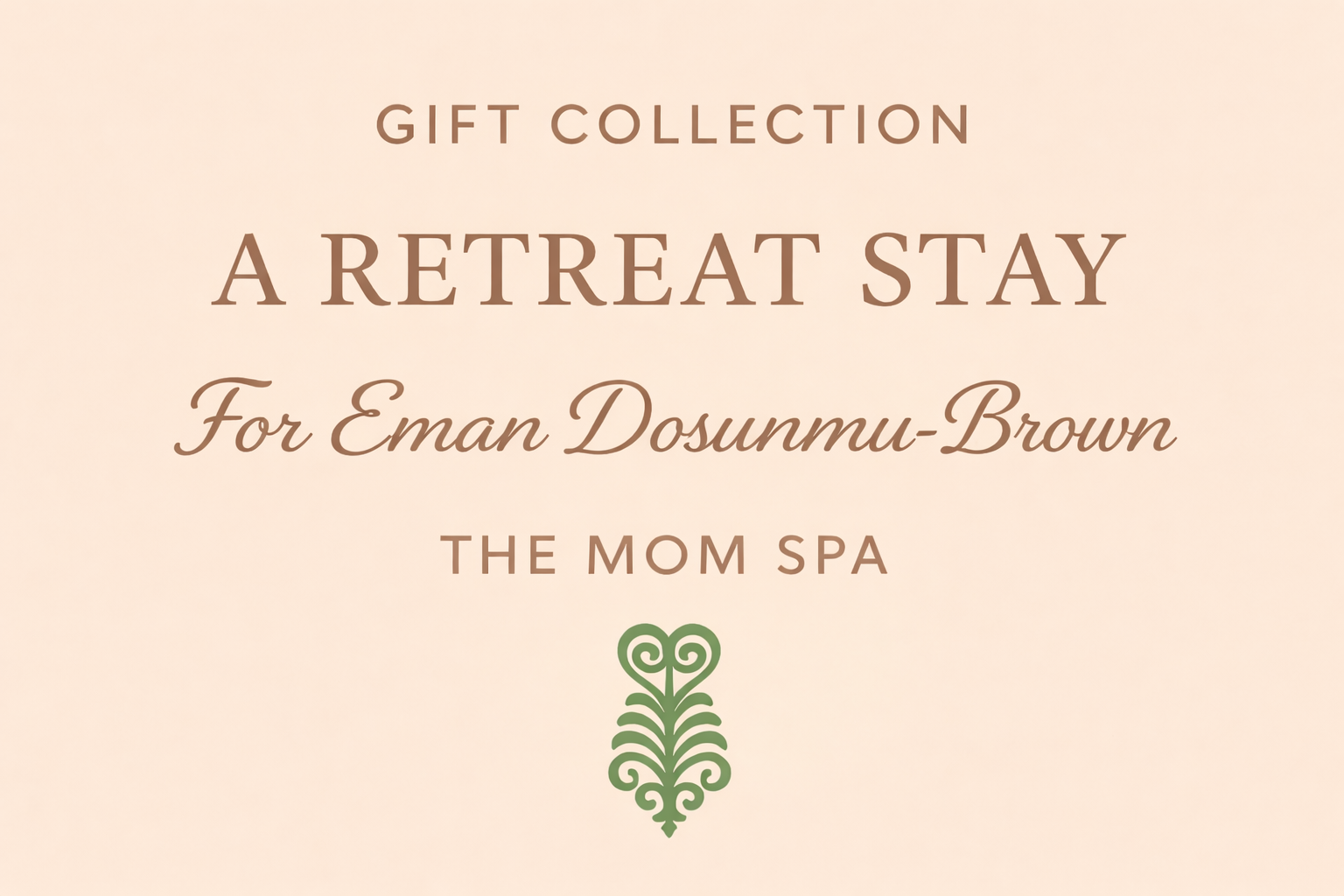 Three Night Retreat Stay - Mrs. Eman Dosunmu-Brown
