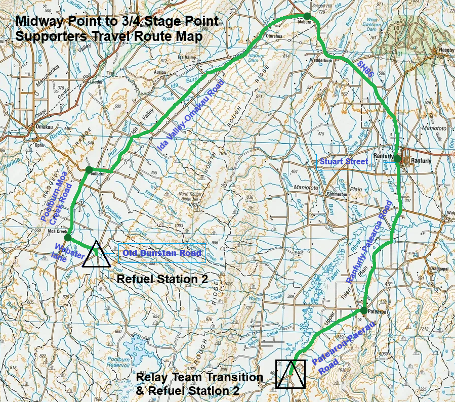 1.8 Screenshot GR Midway Point to Three Quarter Stage Point Travel Route Map