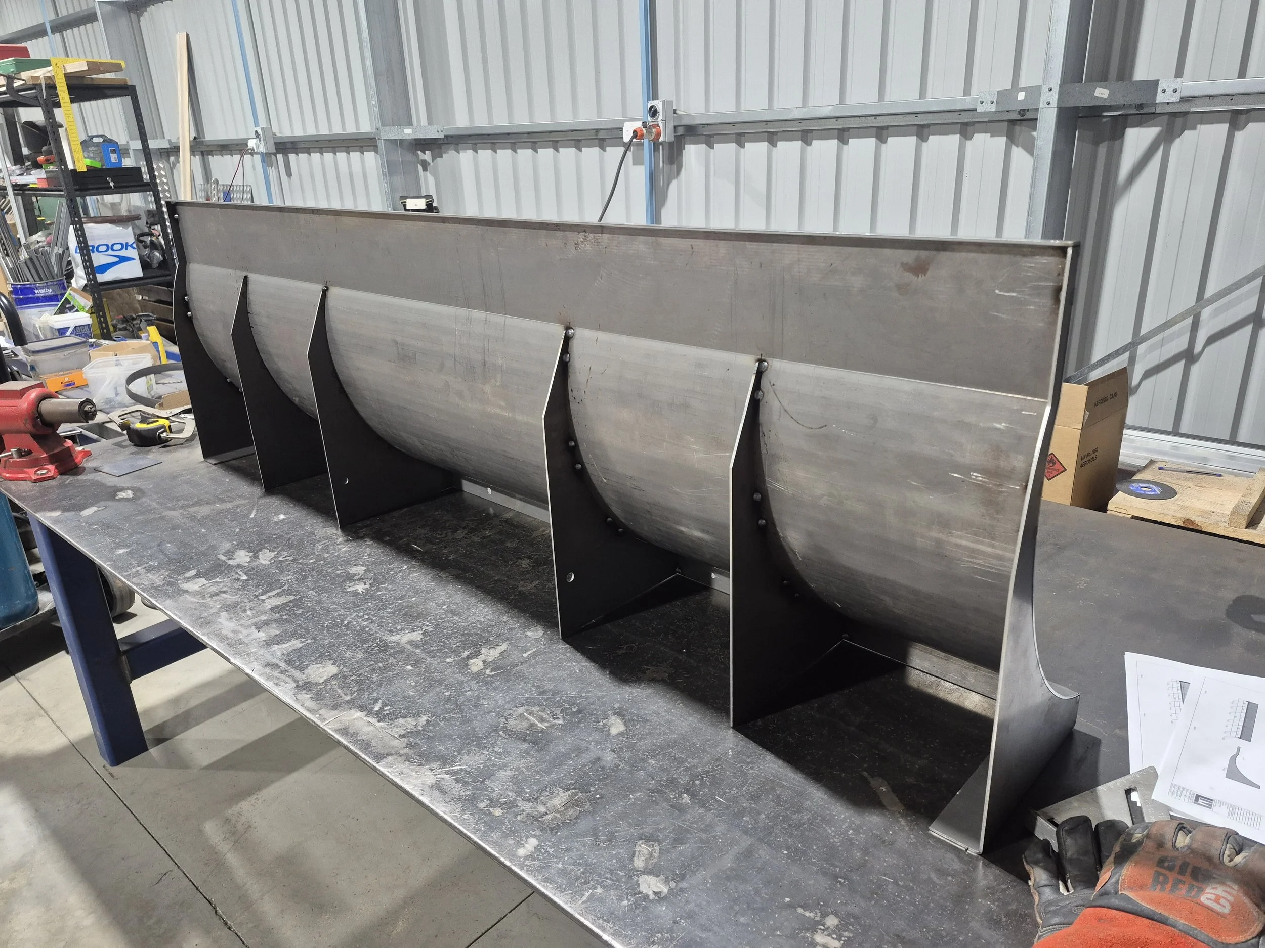 Steel fabric roll holder attachment for forklift 