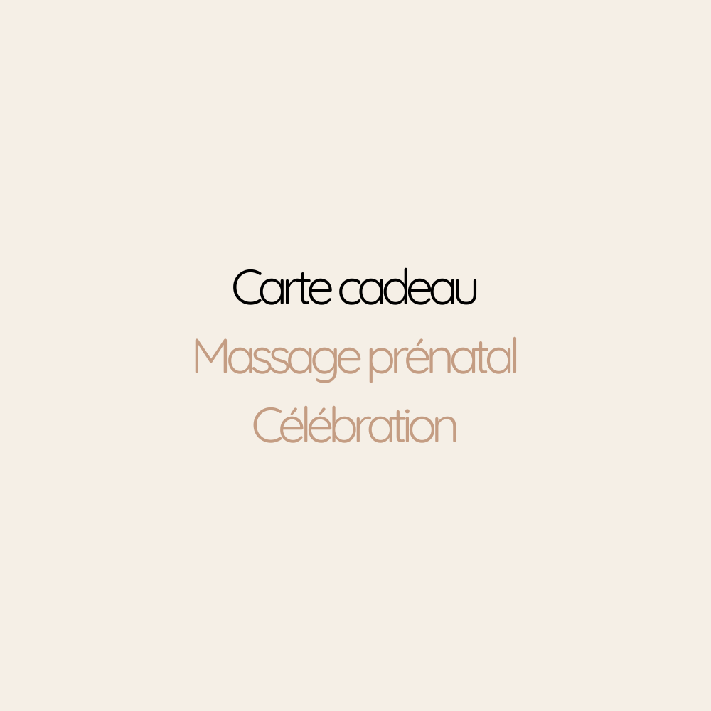 Carte Cadeau Massage prénatal Célébration | 2h45