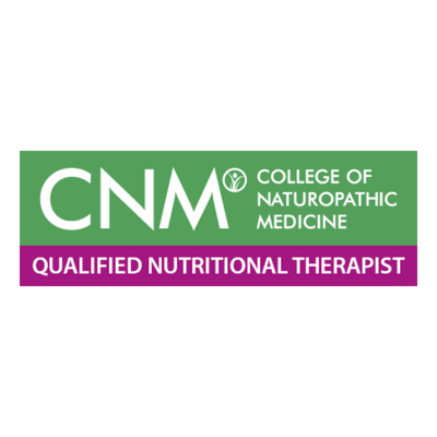 Logo for the College of Naturopathic Medicine, Qualified Nutritional Therapist.