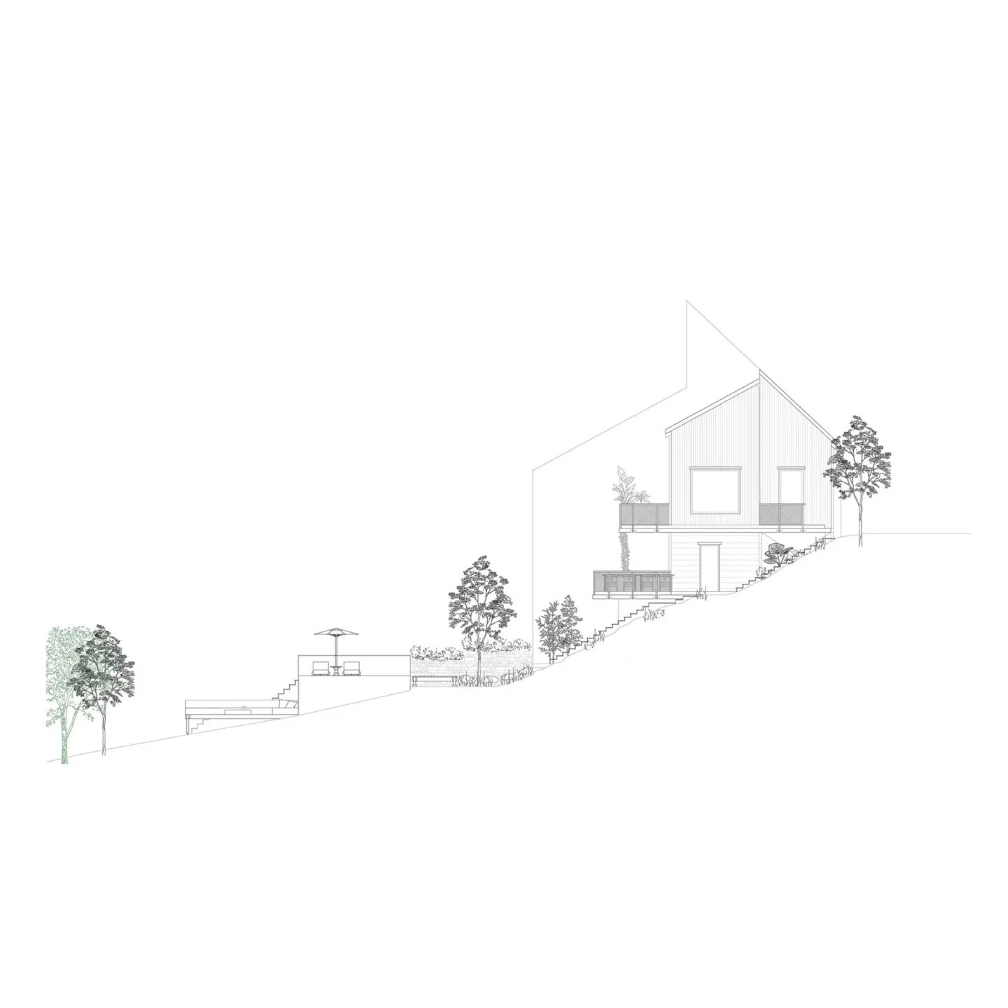 SOP / &uuml;ber die Stra&szlig;e 
.
Ein Holzbau auf Stelzen in von Weinbergen begrenzter Landschaft
.
.
.
#architecture #design #woodwork #construction #draft #nature #earth #rammedearth #wine #pool #neffkuhnarchitekten #studioppank