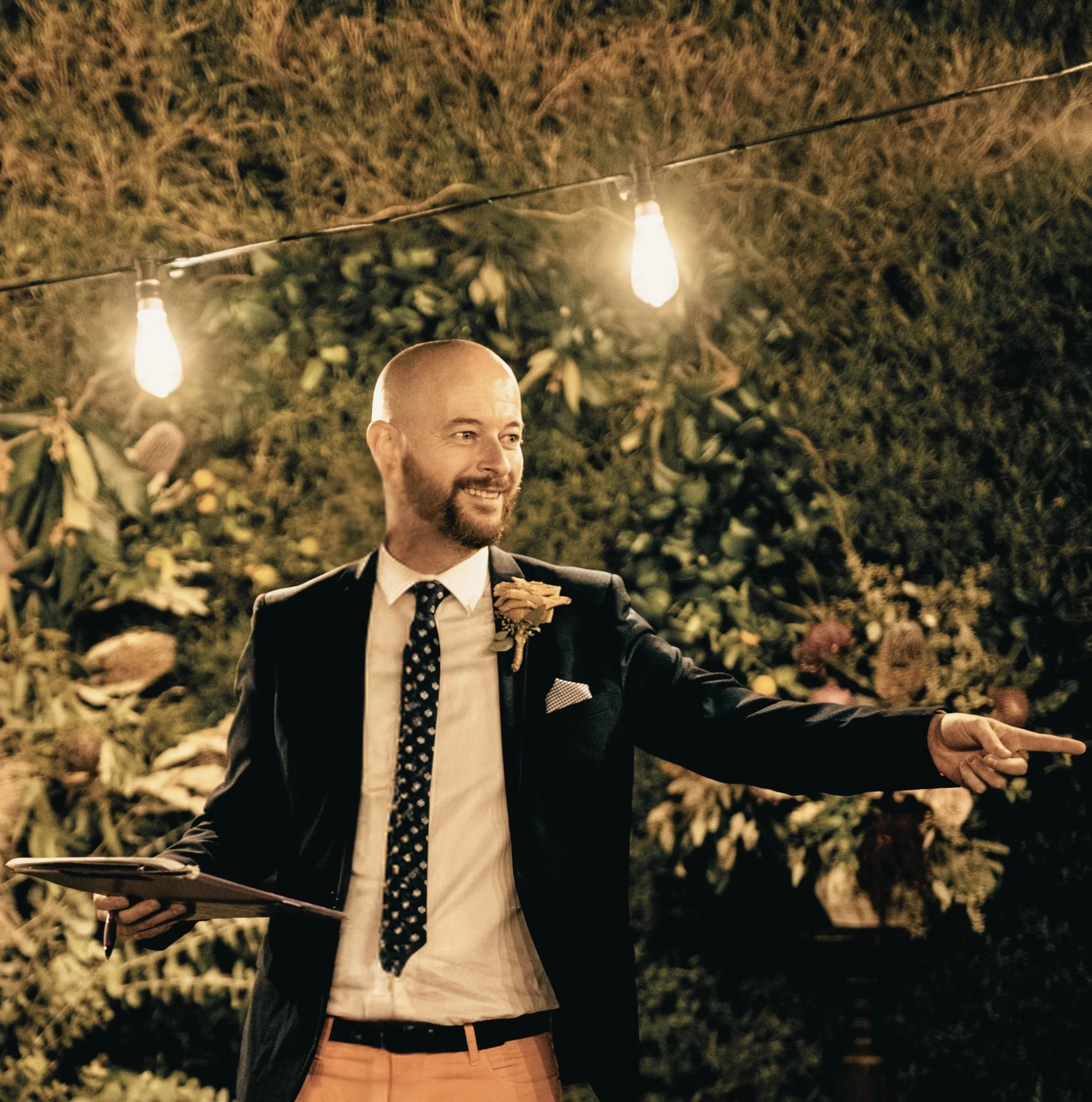 Wedding Celebrant Perth, Adam Mitchell delivering a ceremony. Perth's Best Celebrant.