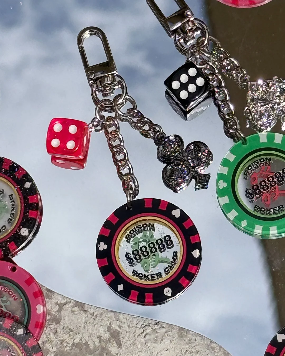 poker chip bag charm