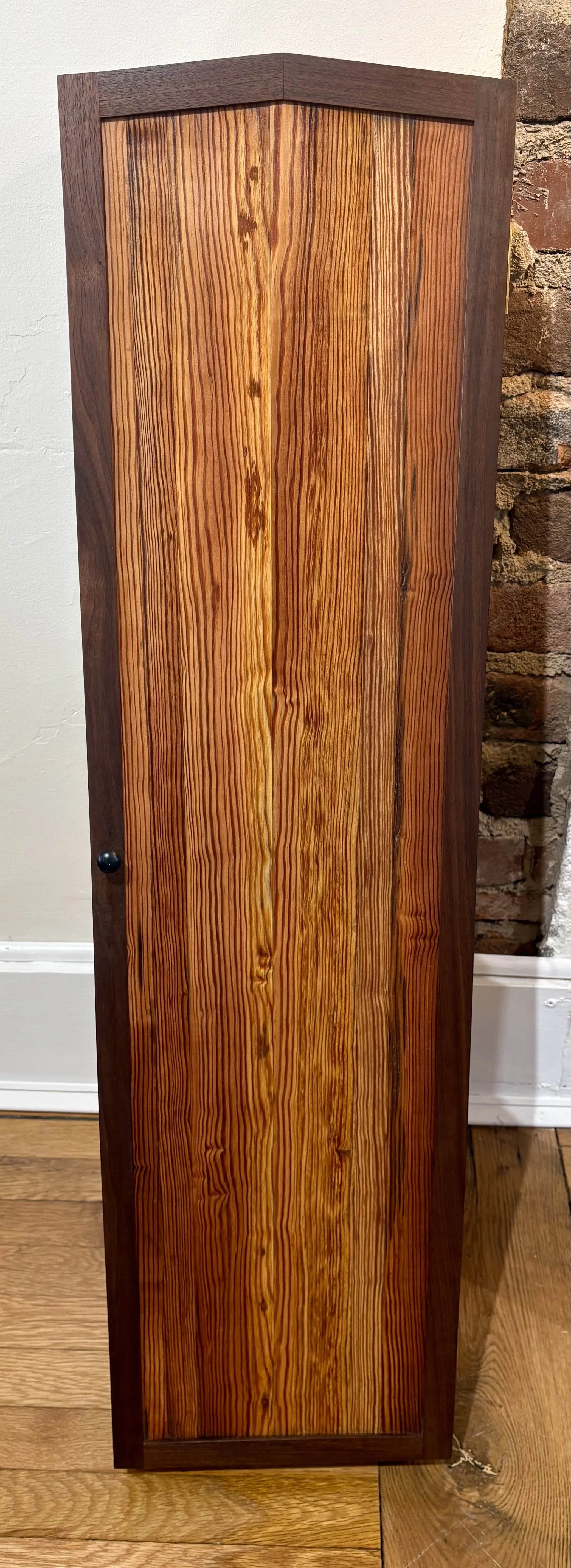 Wall Cabinet | Salvaged Local Walnut & Hard Pine, Magnet Closure | 41 3/8" Tall, 11" Wide, 5" Deep | 840
