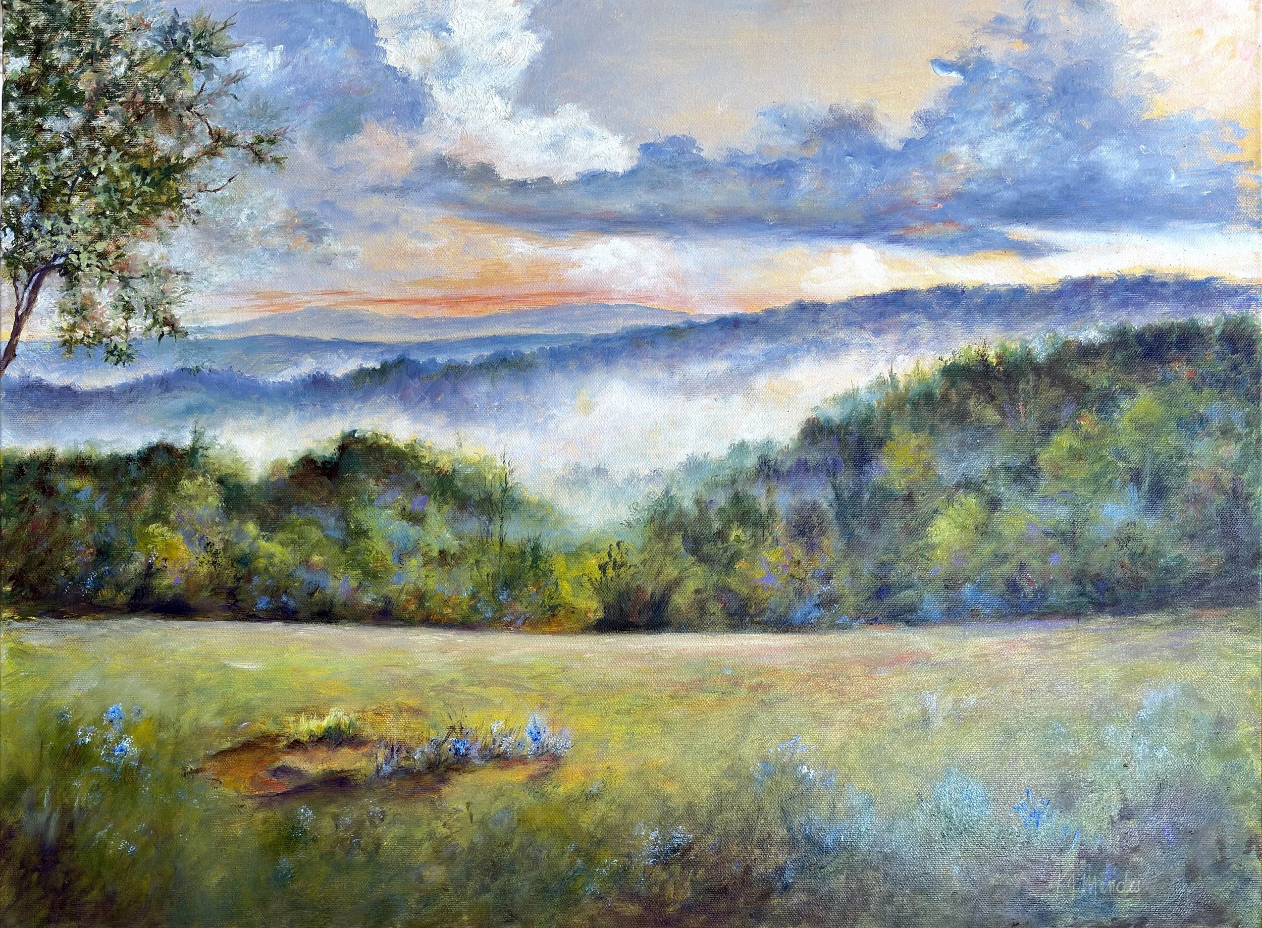 Cloudy Valley | Oil on Canvas| 18" x 24" Unframed | 900