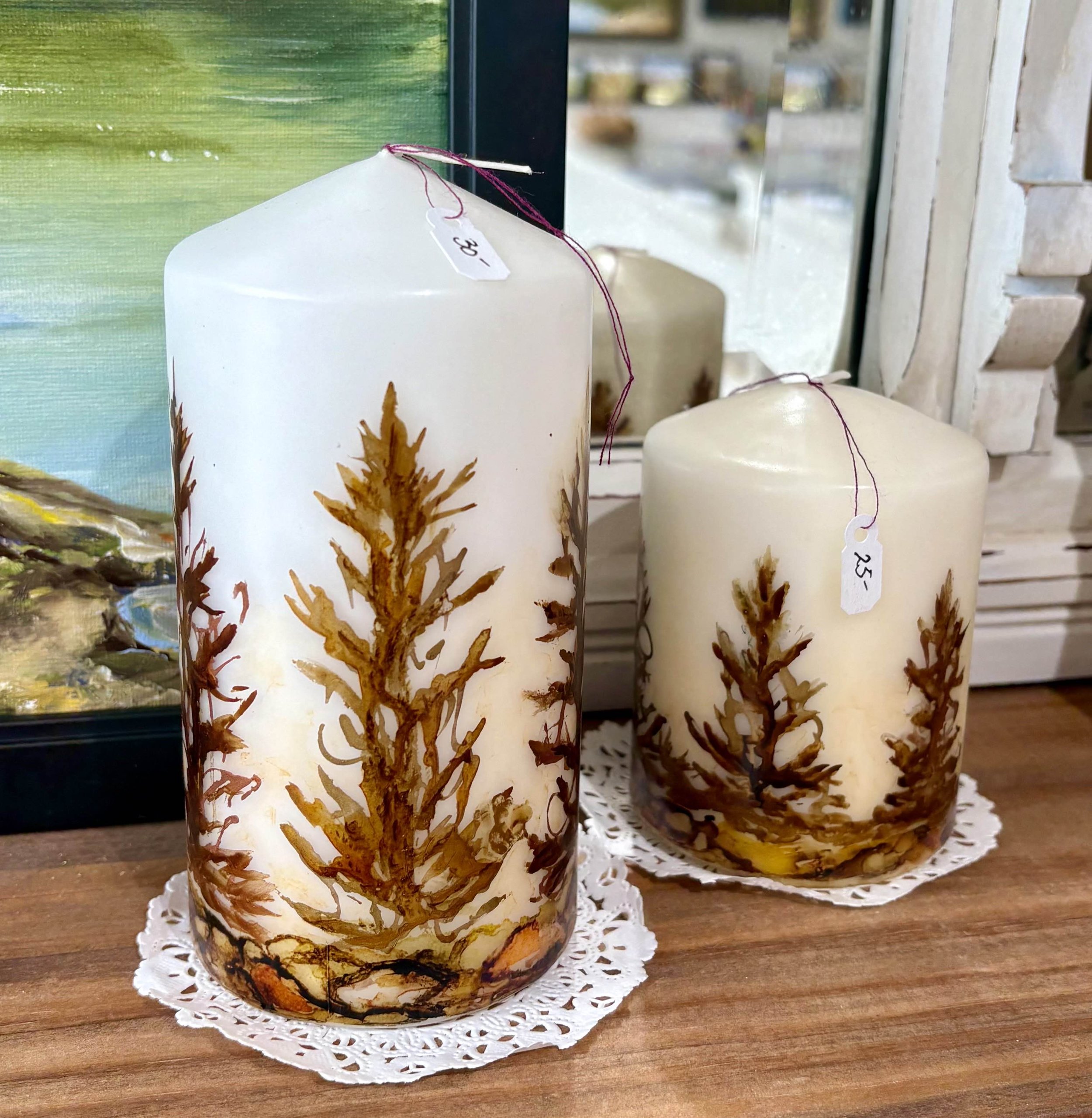 Candle Set #2 | Alcohol Ink on Unscented Wax | 25 & 30